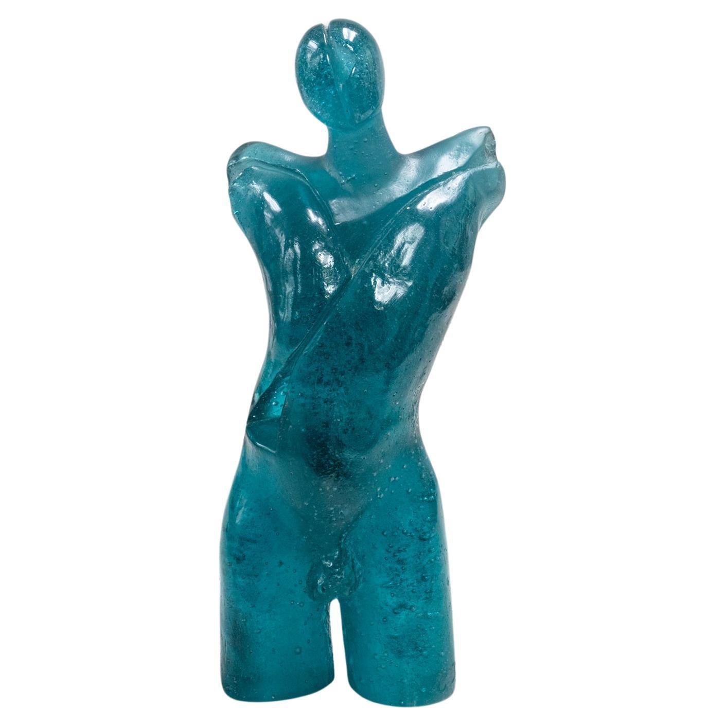 Capo di Feltre for Daum Theoreme Signed Contemporary Figurative Male Torso Glass