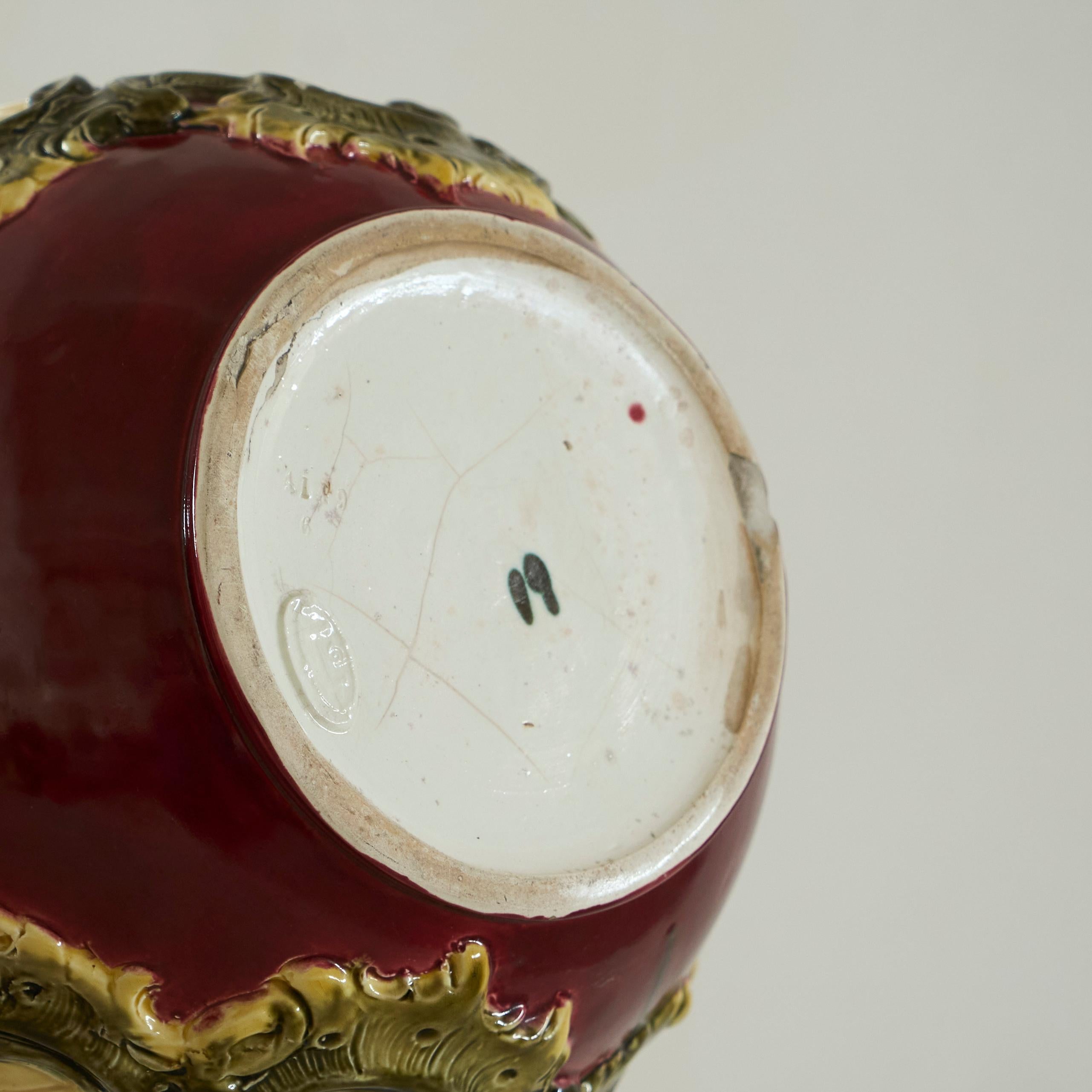 Capo Di Monte Grand vase ou pot en poterie italienne Début du 20e siècle en vente 4