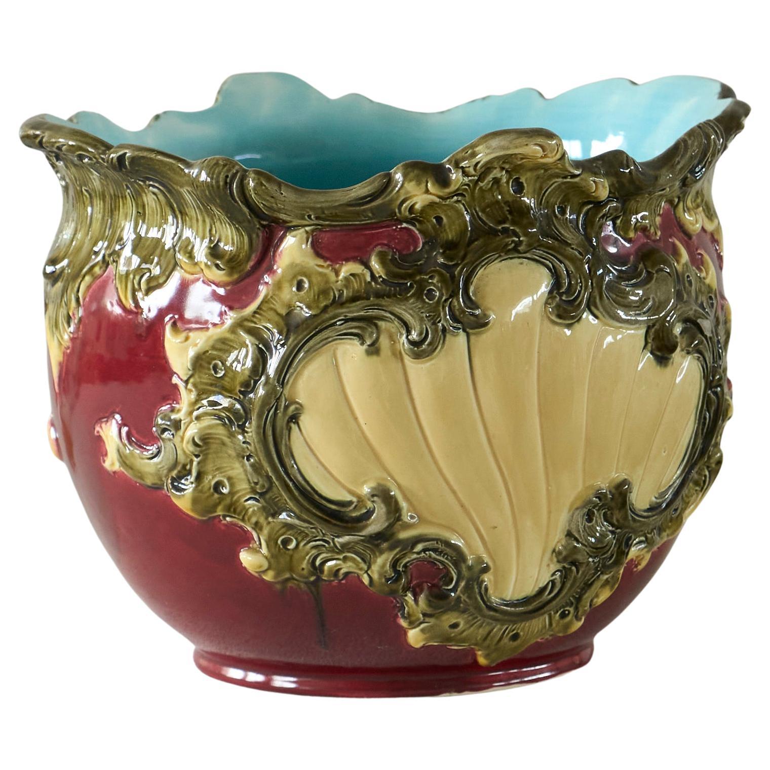 Capo Di Monte Grand vase ou pot en poterie italienne Début du 20e siècle en vente