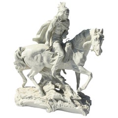 Capo Di Monte Porcelain Native American on Horse