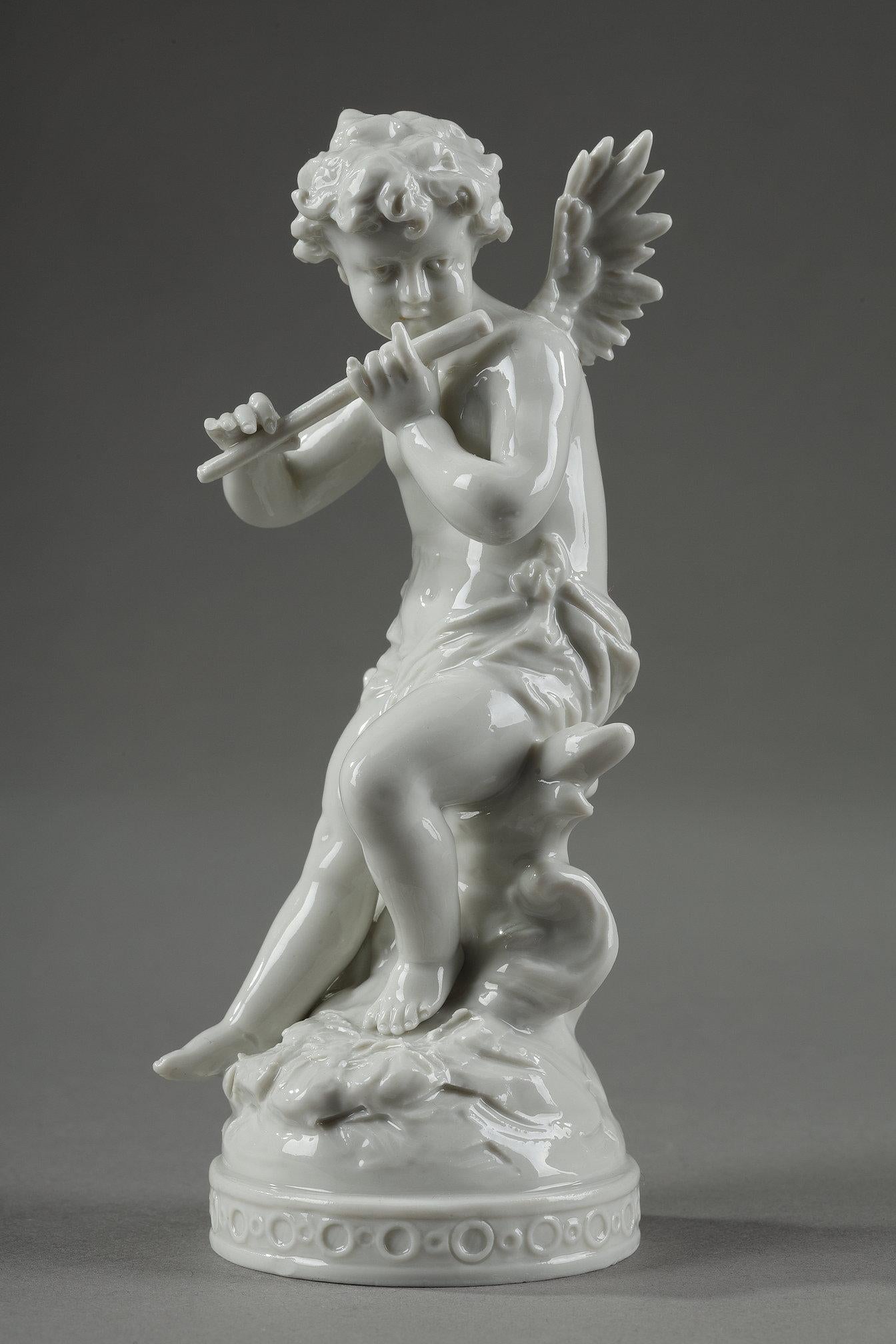 orchestra en porcelaine de Capo di Monte avec 8  musiciens 3