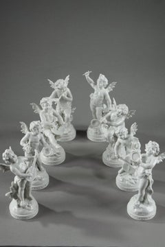 Capo di Monte porcelain orchestra with 8  musicians