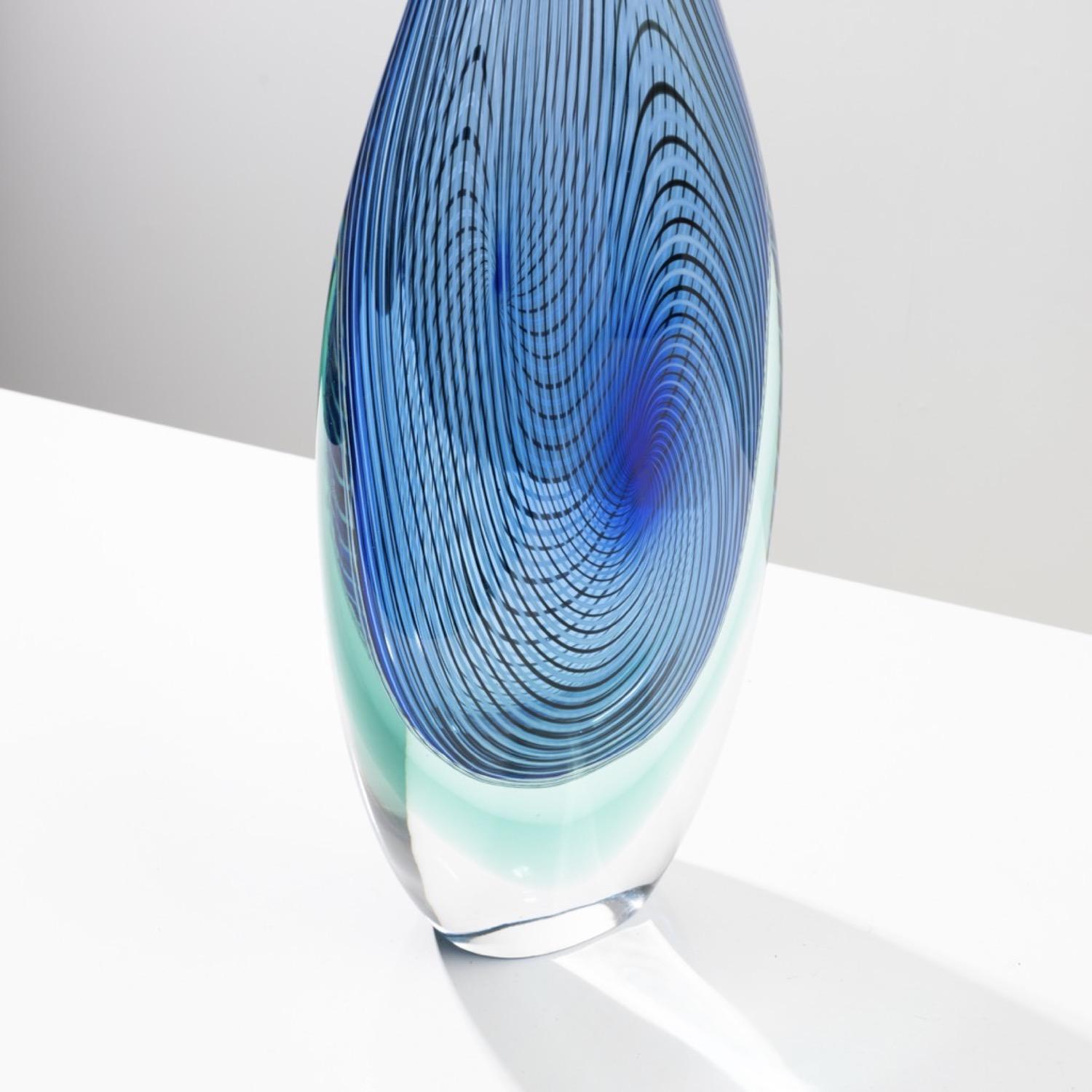 Mid-Century Modern Capo Nord Murano Glass Vase by Giampaolo Seguso, Seguso Viro Murano, Italy