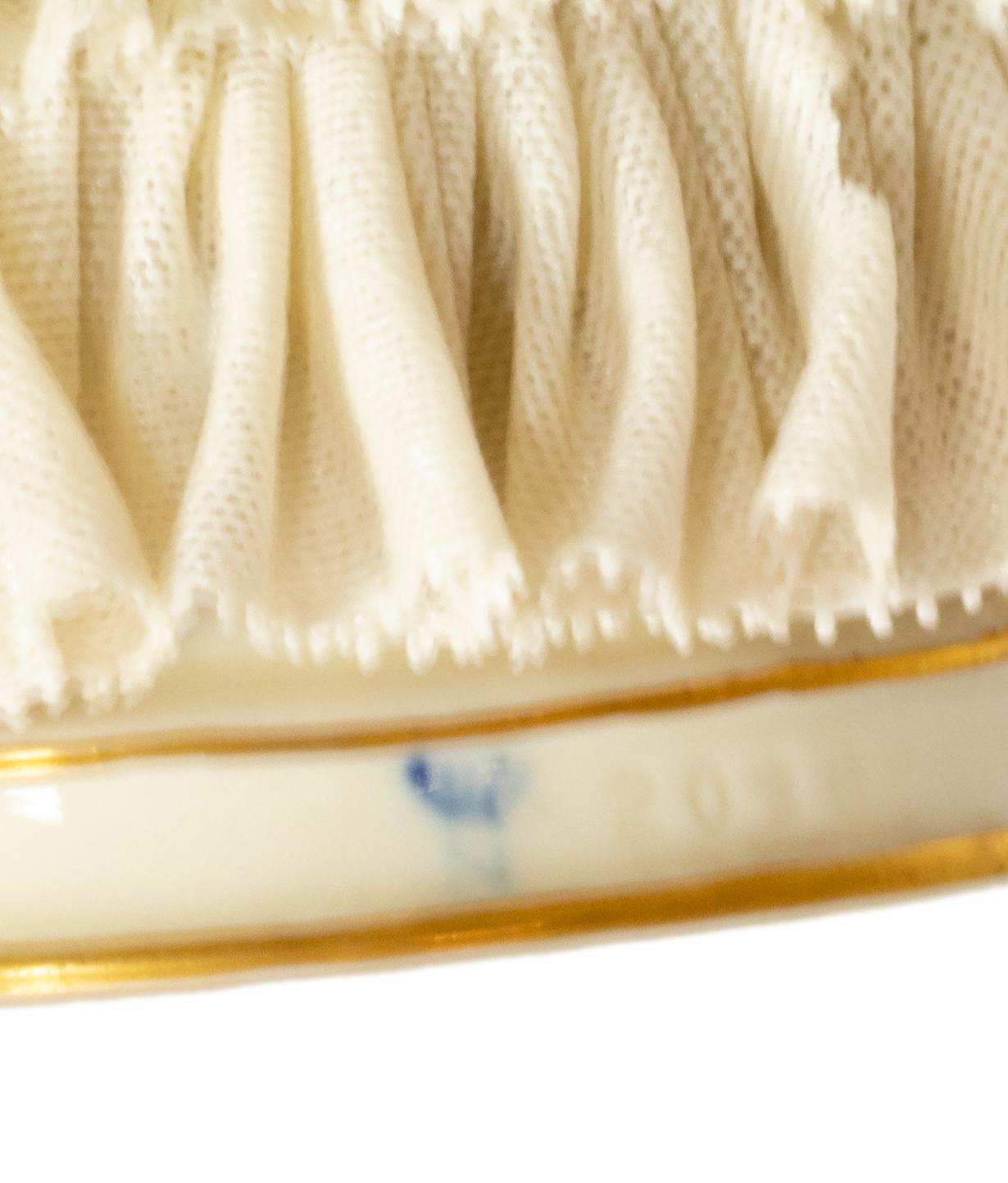 Capodimonte Baroque Lady Figurine With Lace Dress, 1900s For Sale 4