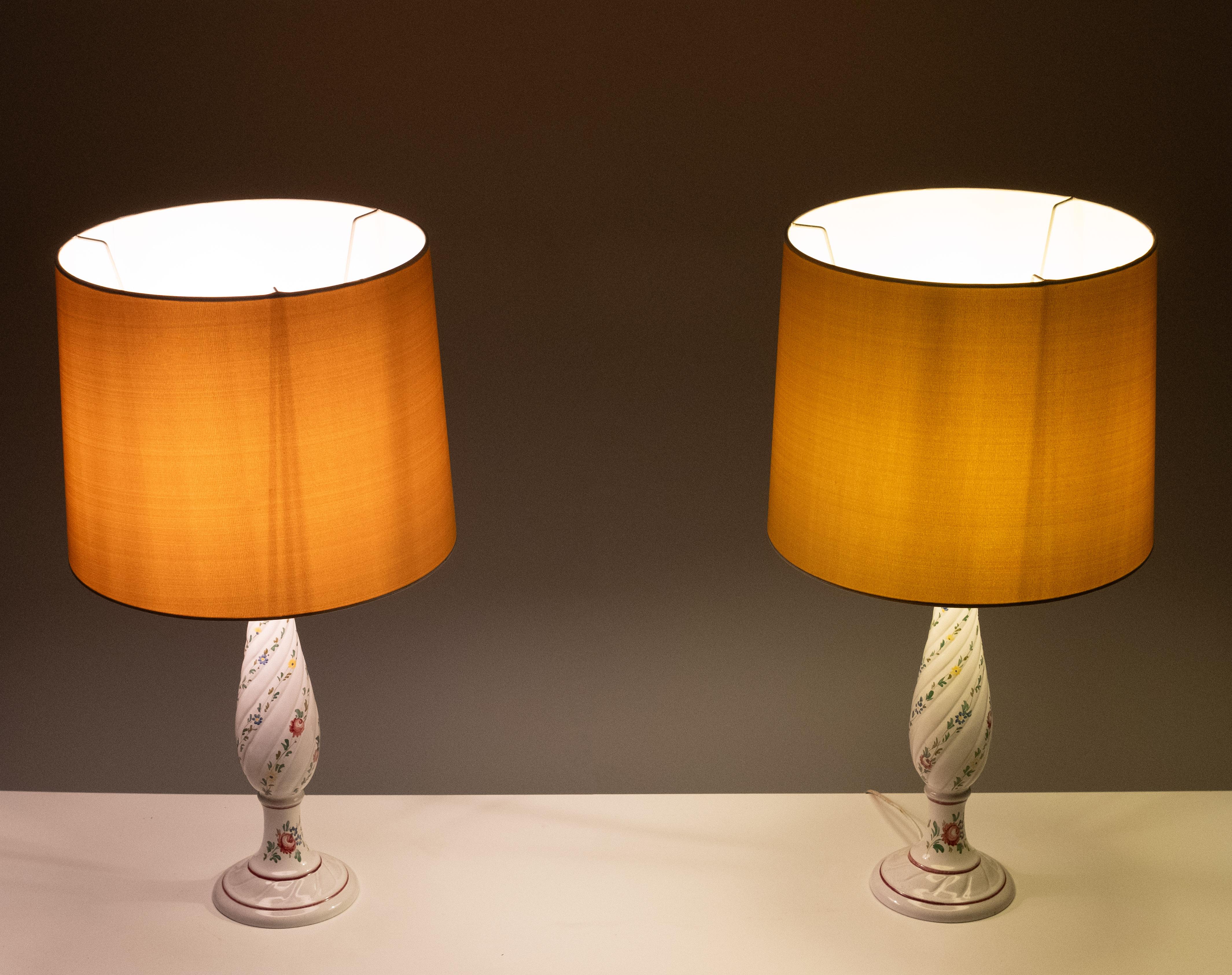 Capodimonte  Ceramic  Italian table lamps 1960s (Mitte des 20. Jahrhunderts) im Angebot