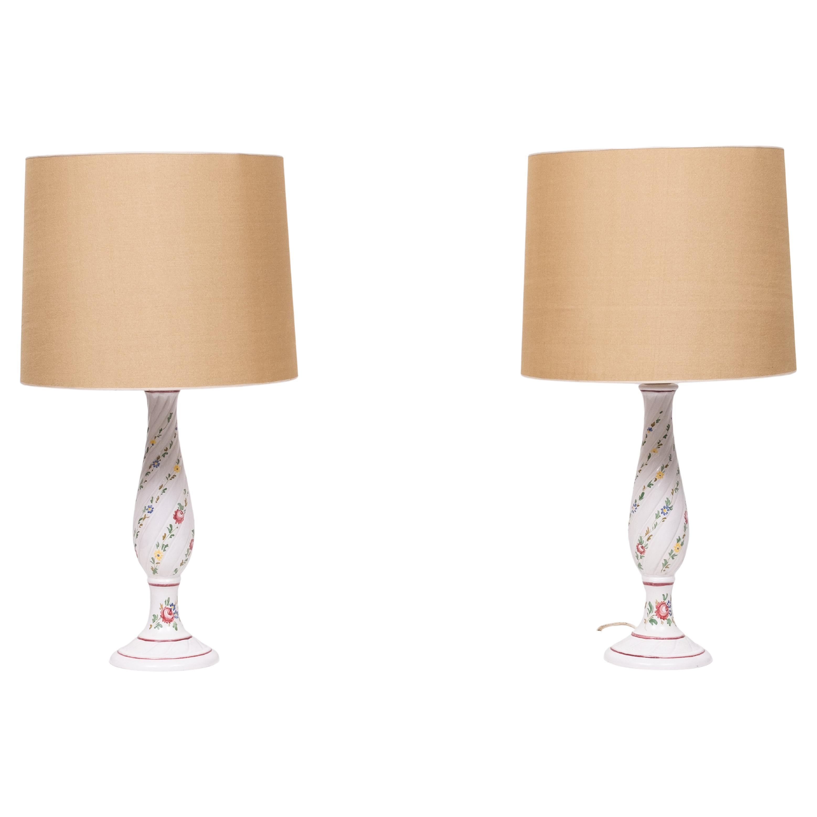 Capodimonte  Ceramica  Lampade da tavolo italiane anni '60