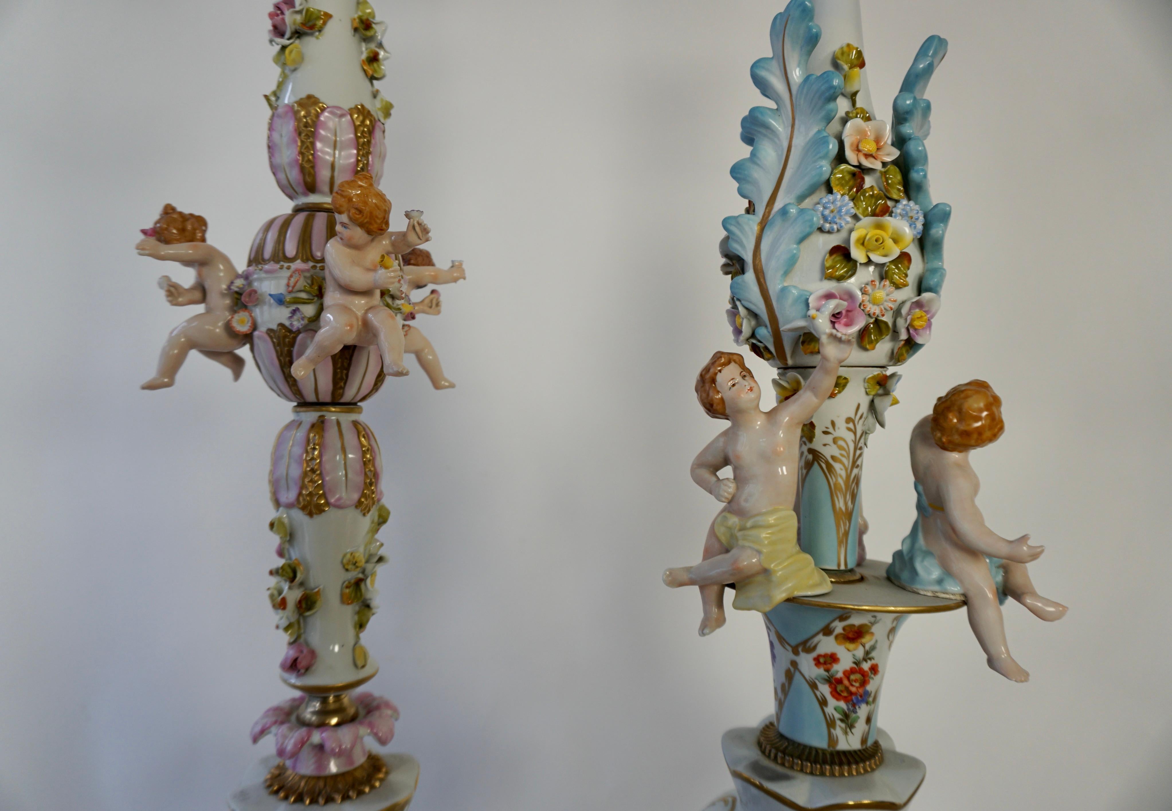 Capodimonte Chandelier, Italy, 1960s For Sale 8