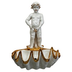Capodimonte cherub indoor water fountain