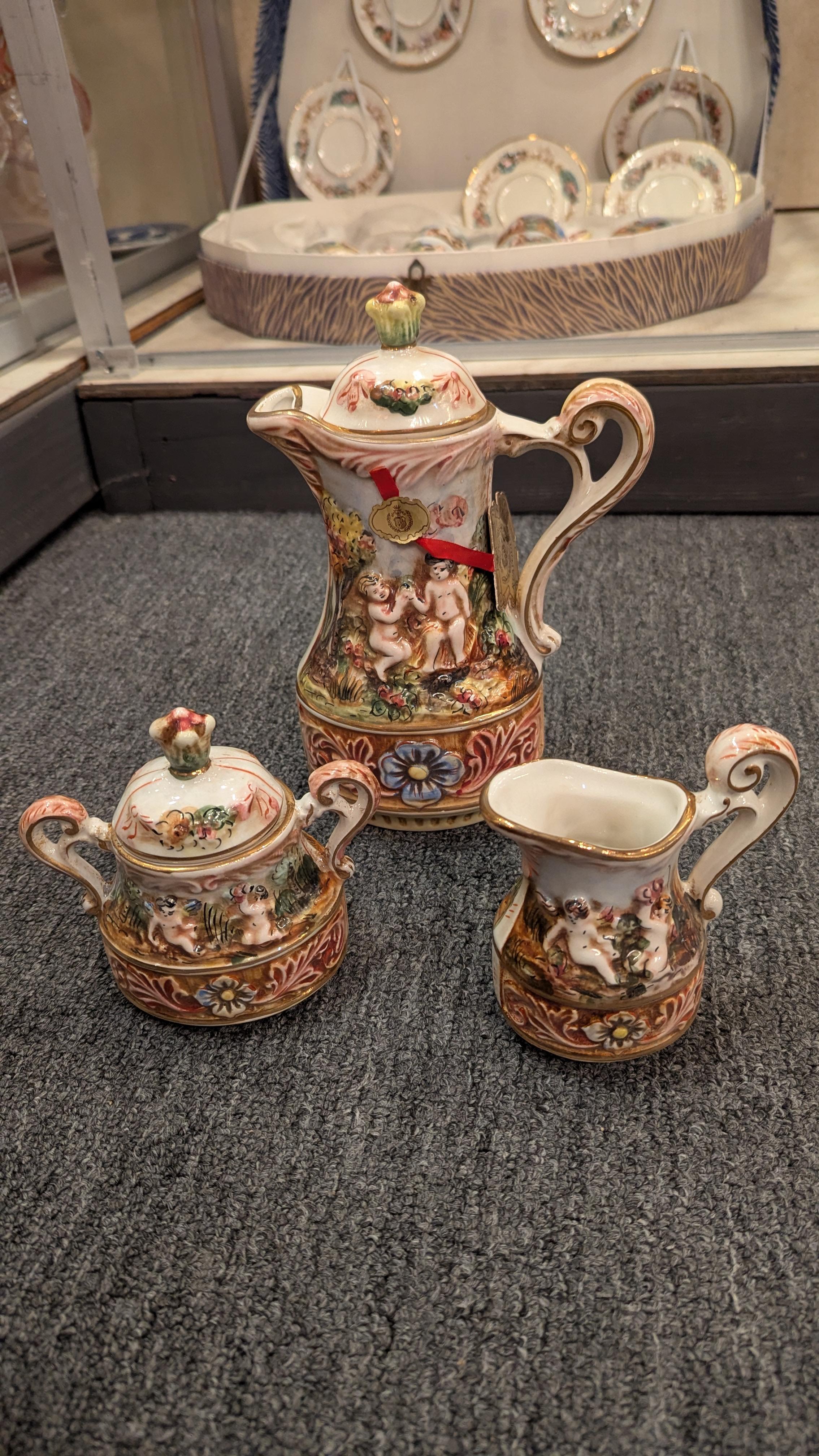 italien Set de démiurge pour le chocolat de Capodimonte en vente