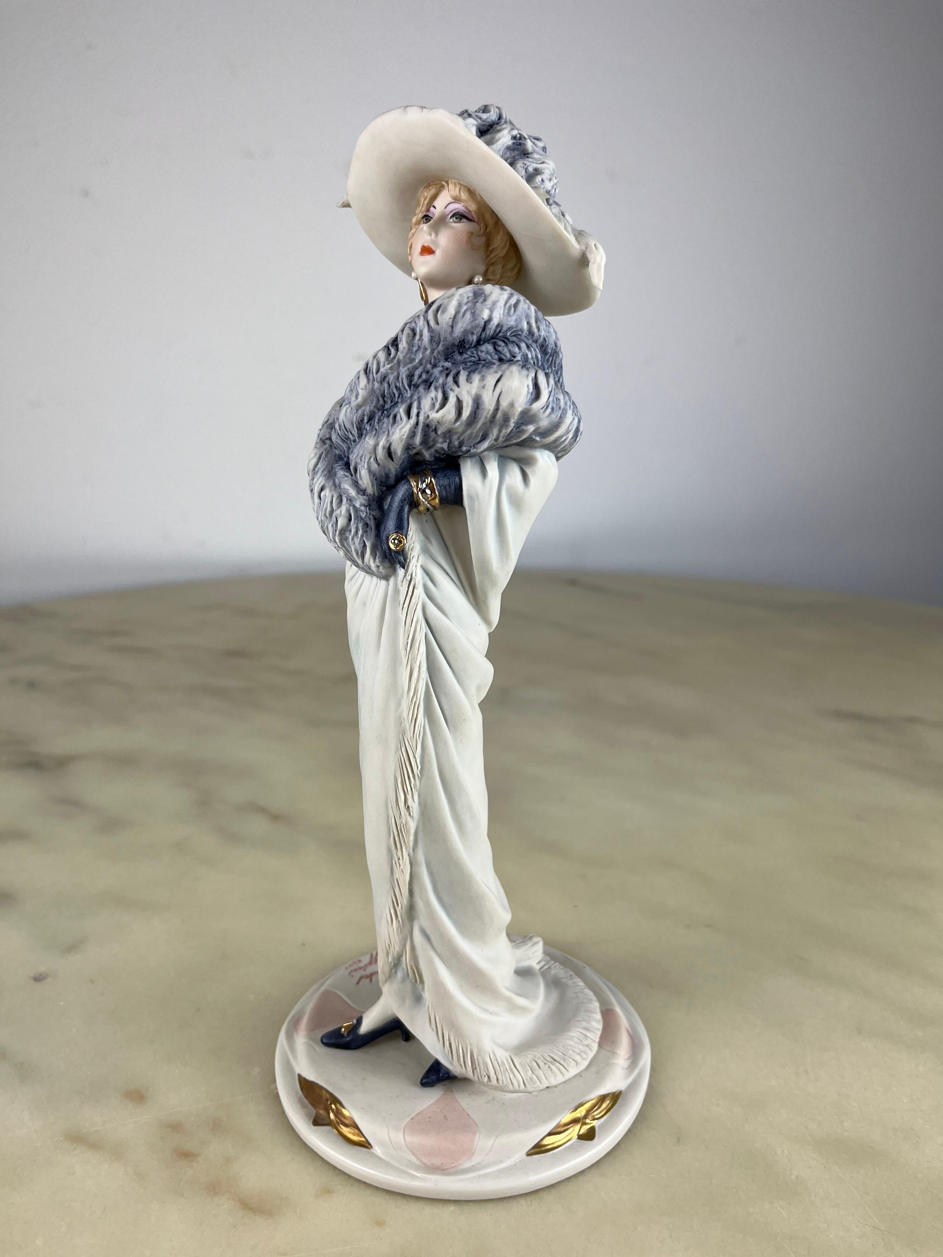 Porcelain Capodimonte Figurine by Sandro Maggioni, Italy, 1980s For Sale