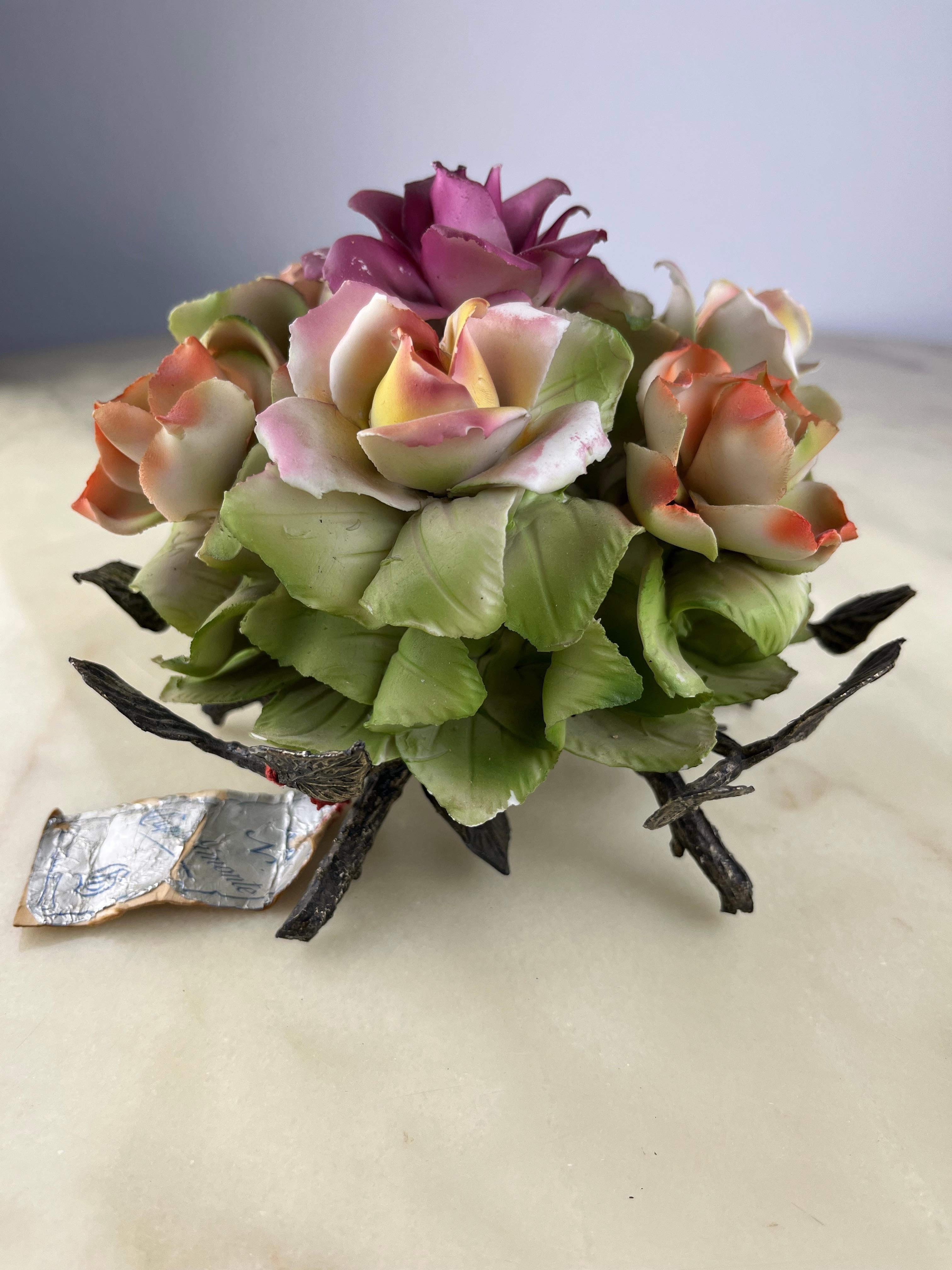 Other Capodimonte Flower Basket, Italy, 1960s