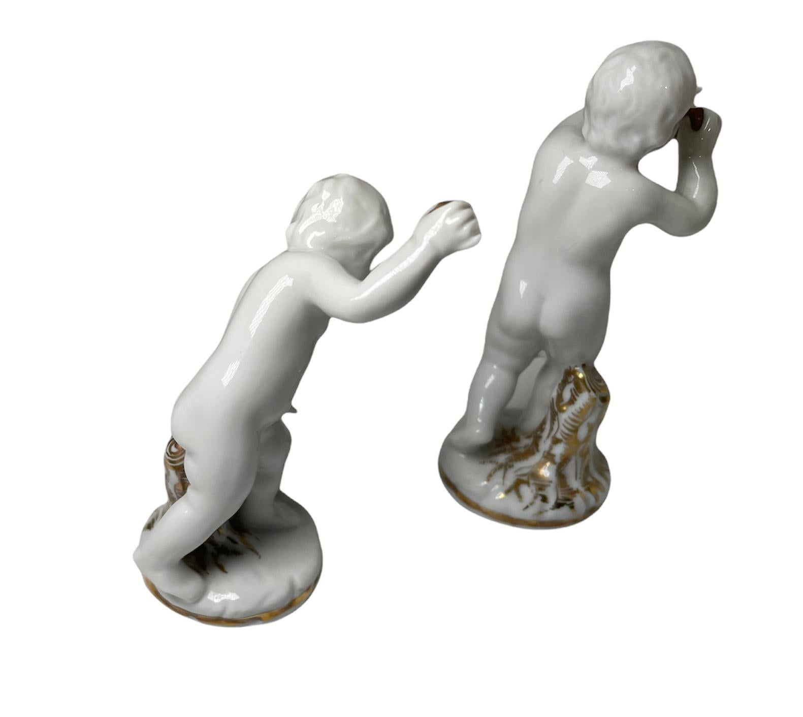 Porcelaine Cherubins de Capodimonte en porcelaine blanche émaillée de Parian en vente