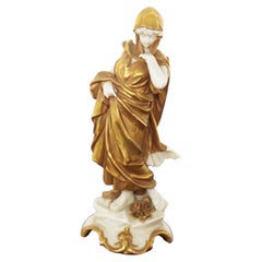 Capodimonte Gold Ceramic Statuette 'Aquarius’