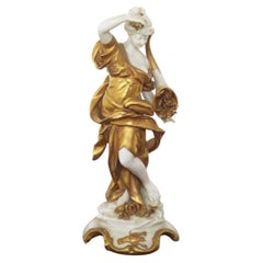 Capodimonte Gold Ceramic Statuette 'Cancer’