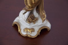 Statuette en céramique dorée "Leo" de Capodimonte