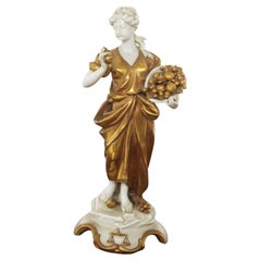 Capodimonte Gold Ceramic Statuette 'Libra’