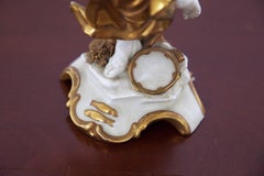 Estatuilla de cerámica dorada Capodimonte 'Piscis