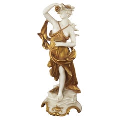 Capodimonte Gold Ceramic Statuette 'Scorpio’