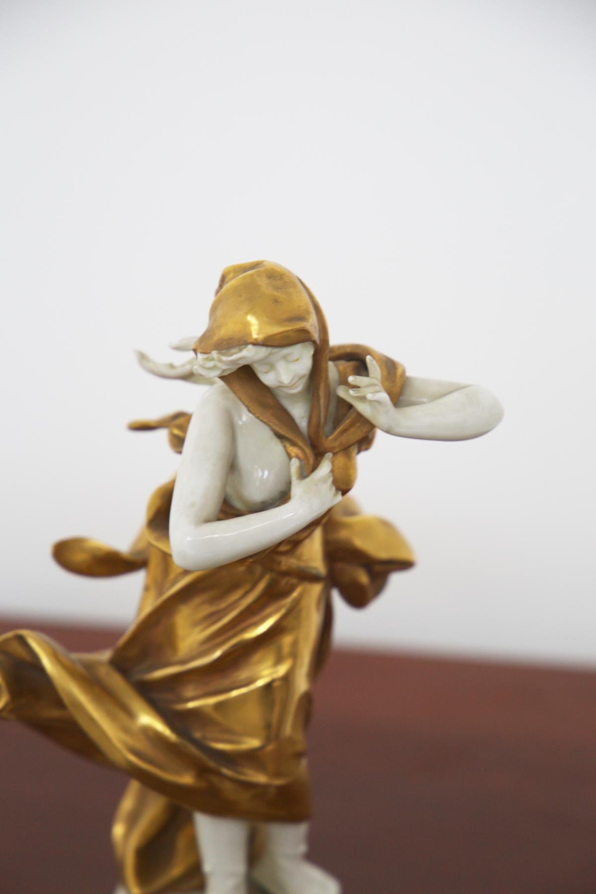 Capodimonte Gold Ceramic Statuette 'Taurus’ 2