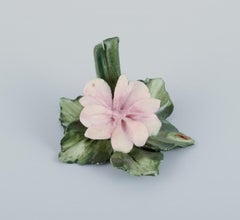 Capodimonte, Italy.  Six porcelain table card holders shaped like water lilies