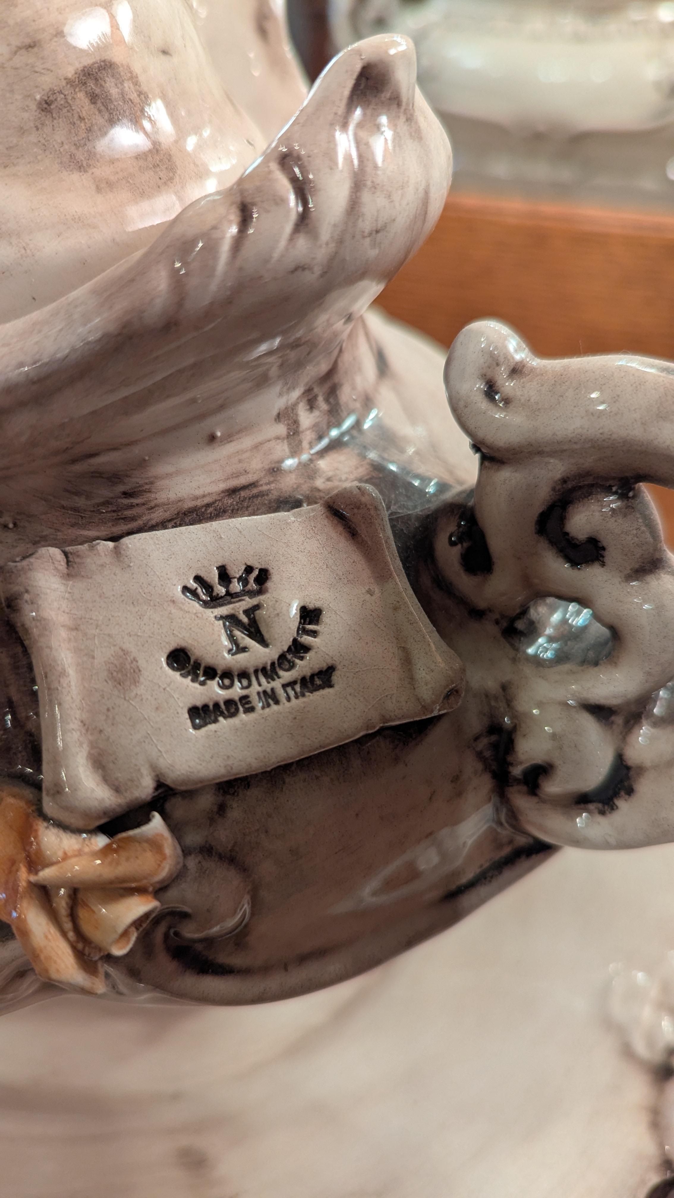 Hollywood Regency Capodimonte Large Toureen and underplate For Sale