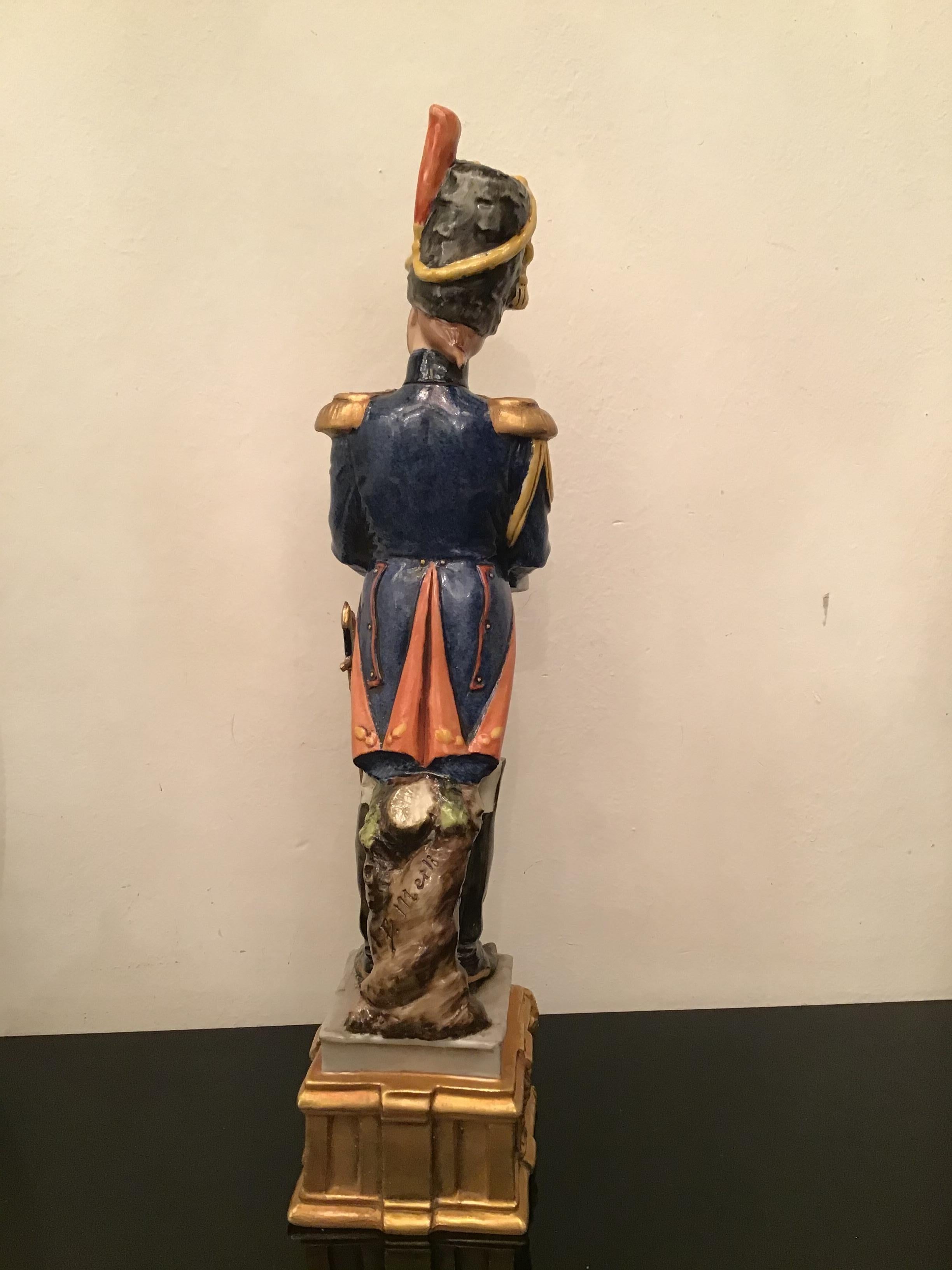 Militärisches Capodimonte-Porzellan Napoleone, 1980, Italien im Angebot 4