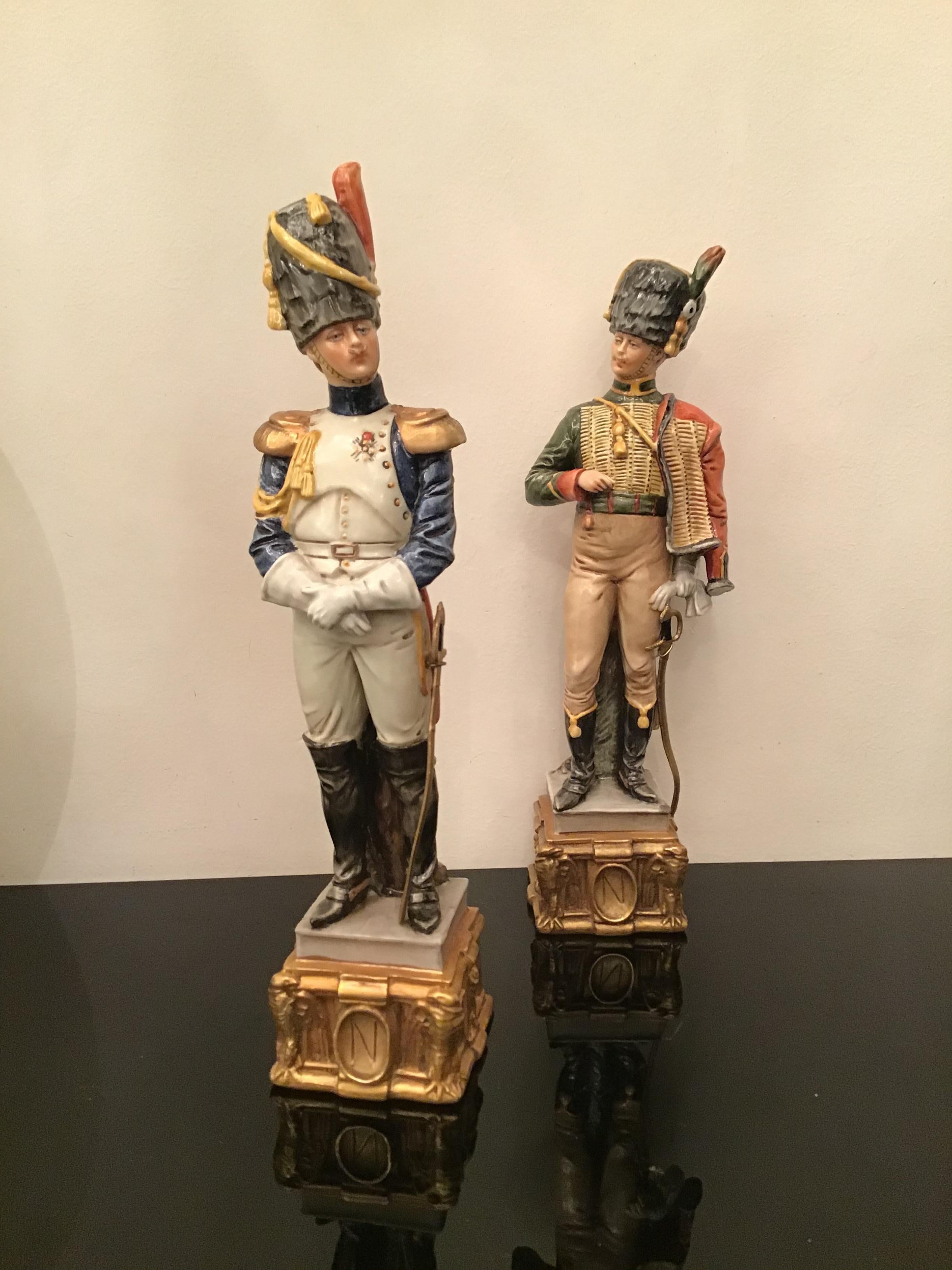 Militärisches Capodimonte-Porzellan Napoleone, 1980, Italien (Italienisch) im Angebot