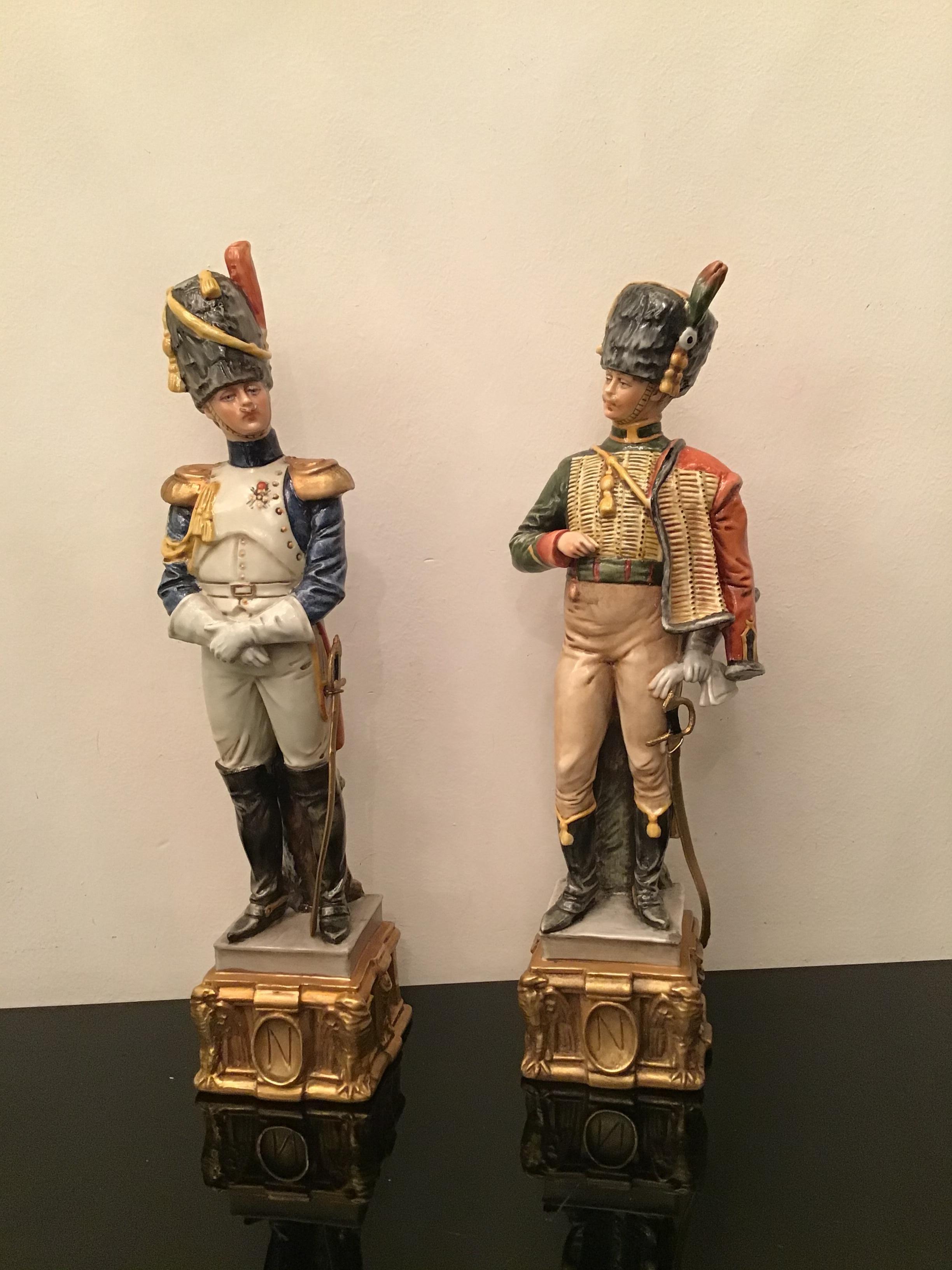 Capodimonte Military Porcelain Napoleone, 1980, Italy In Excellent Condition For Sale In Milano, IT