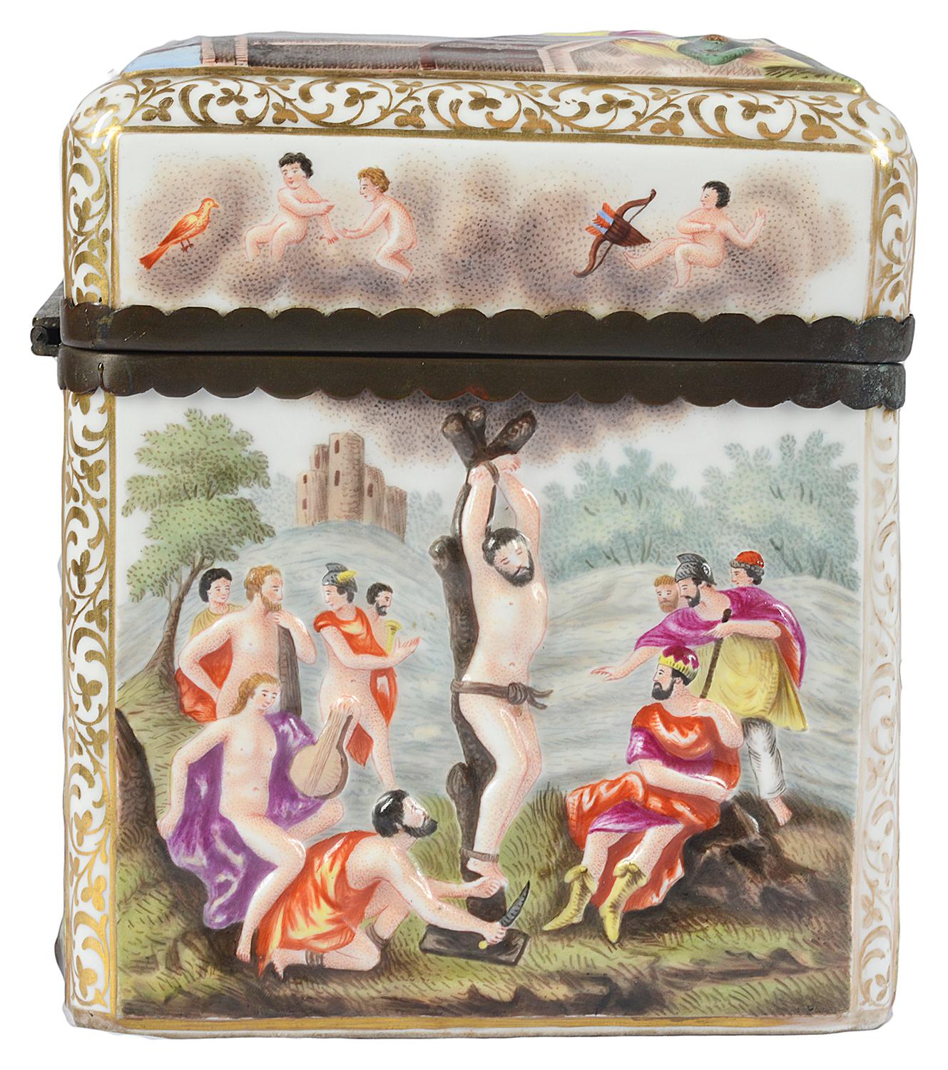 Capodimonte Porcelain Casket, Late 19th Century 2