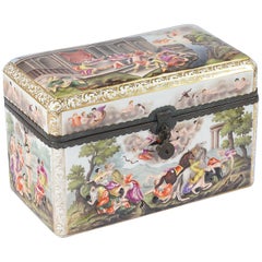 Capodimonte Porcelain Casket, Late 19th Century