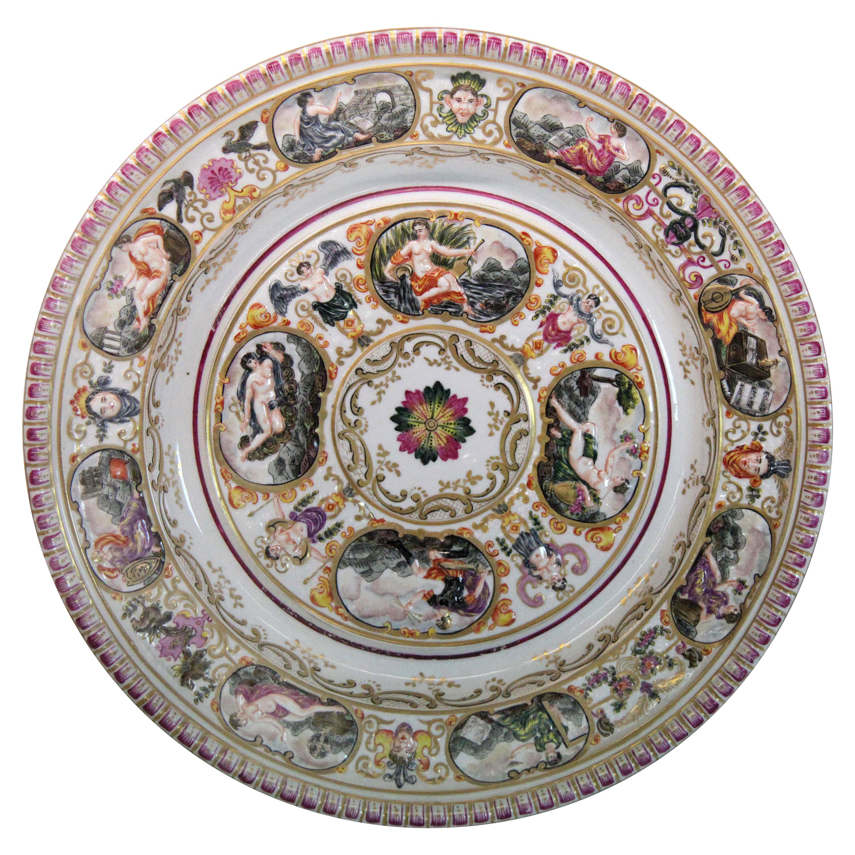 Cargador de porcelana Capodimonte en venta