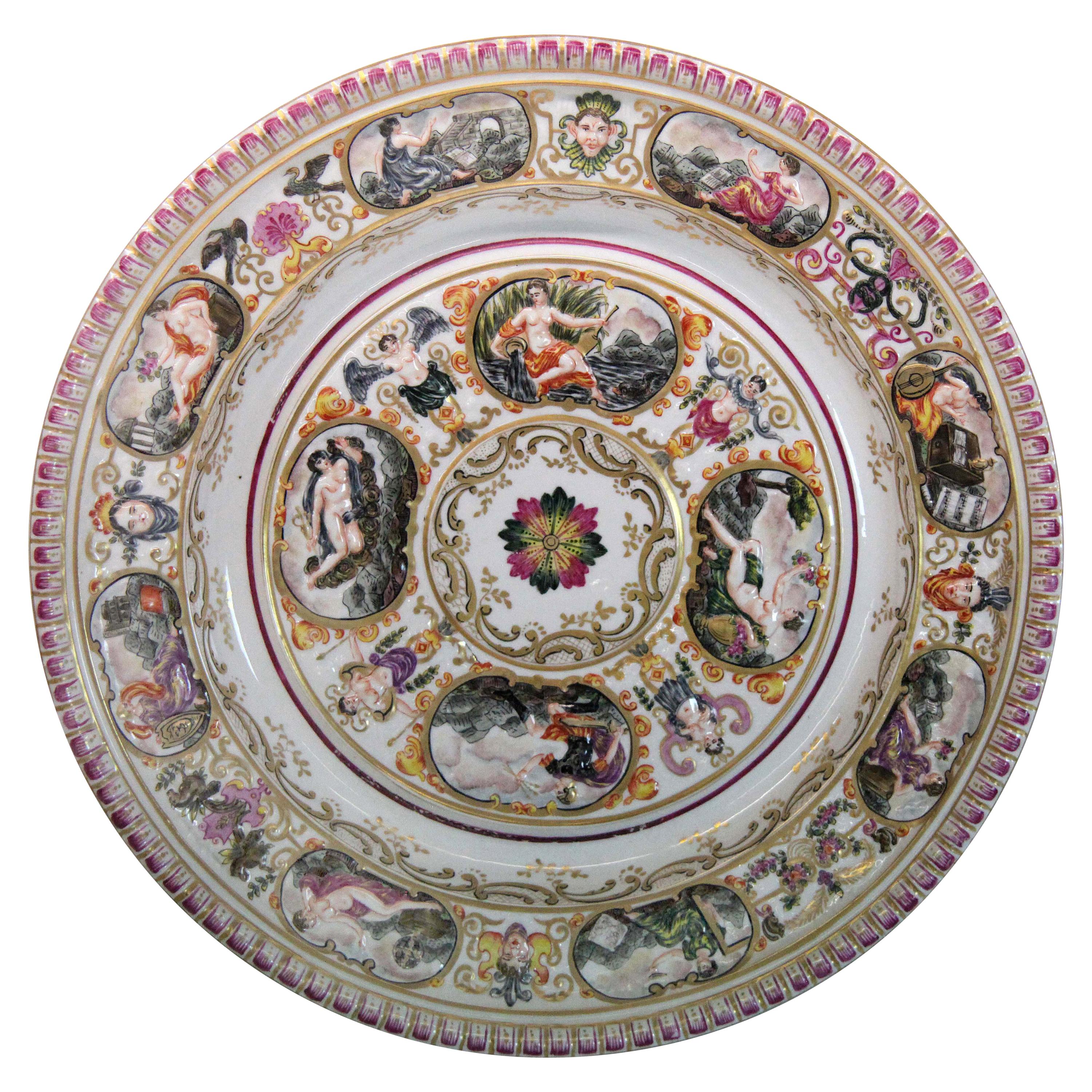 Capodimonte Porcelain Charger For Sale