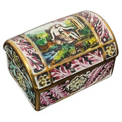 Vintage Capodimonte Porcelain Chest, Jewelry Box, Italy Mid 20th Century - FREE SHIPPING