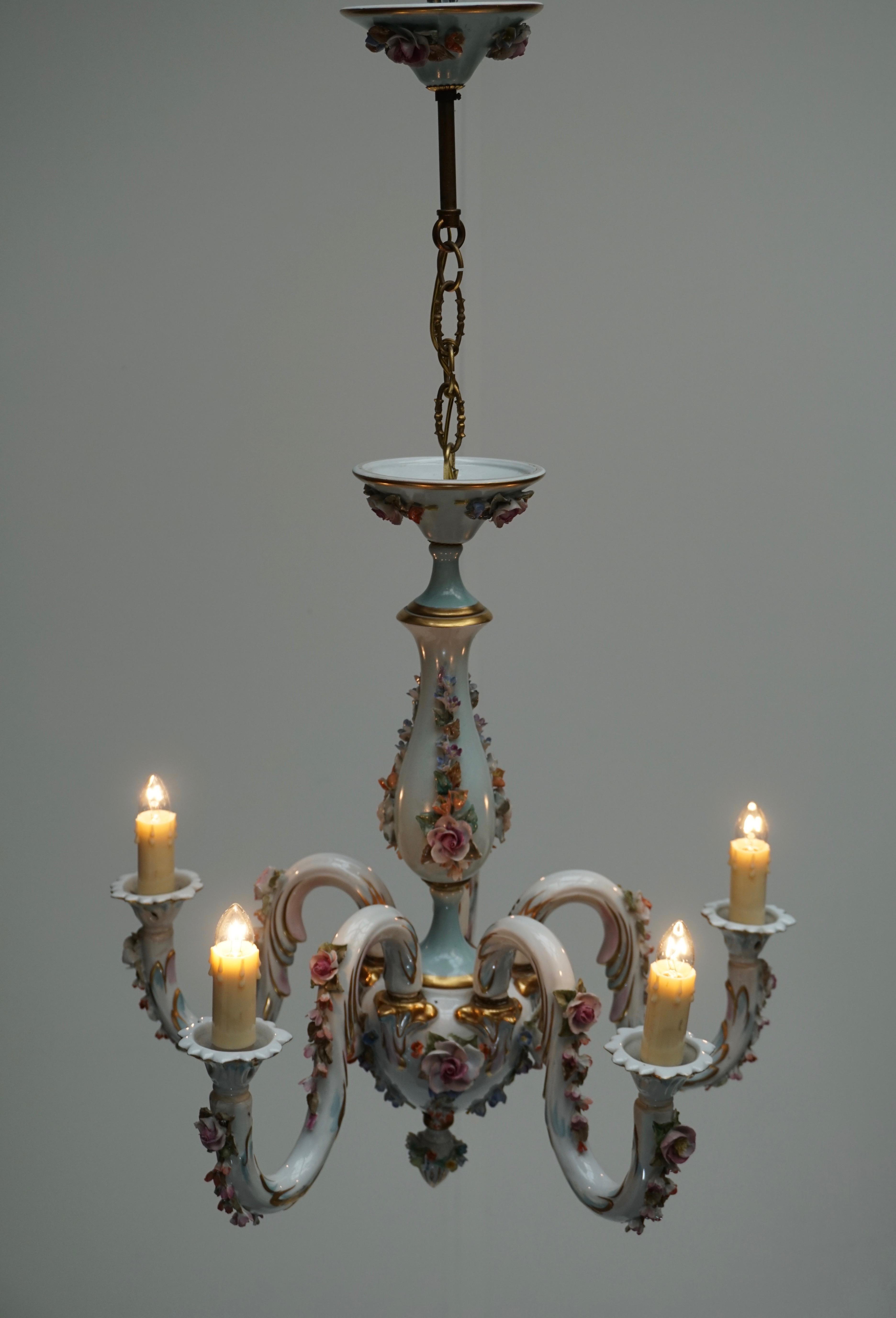 italian porcelain chandelier