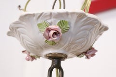 Capodimonte Style Fanciful White Porcelain Chandelier