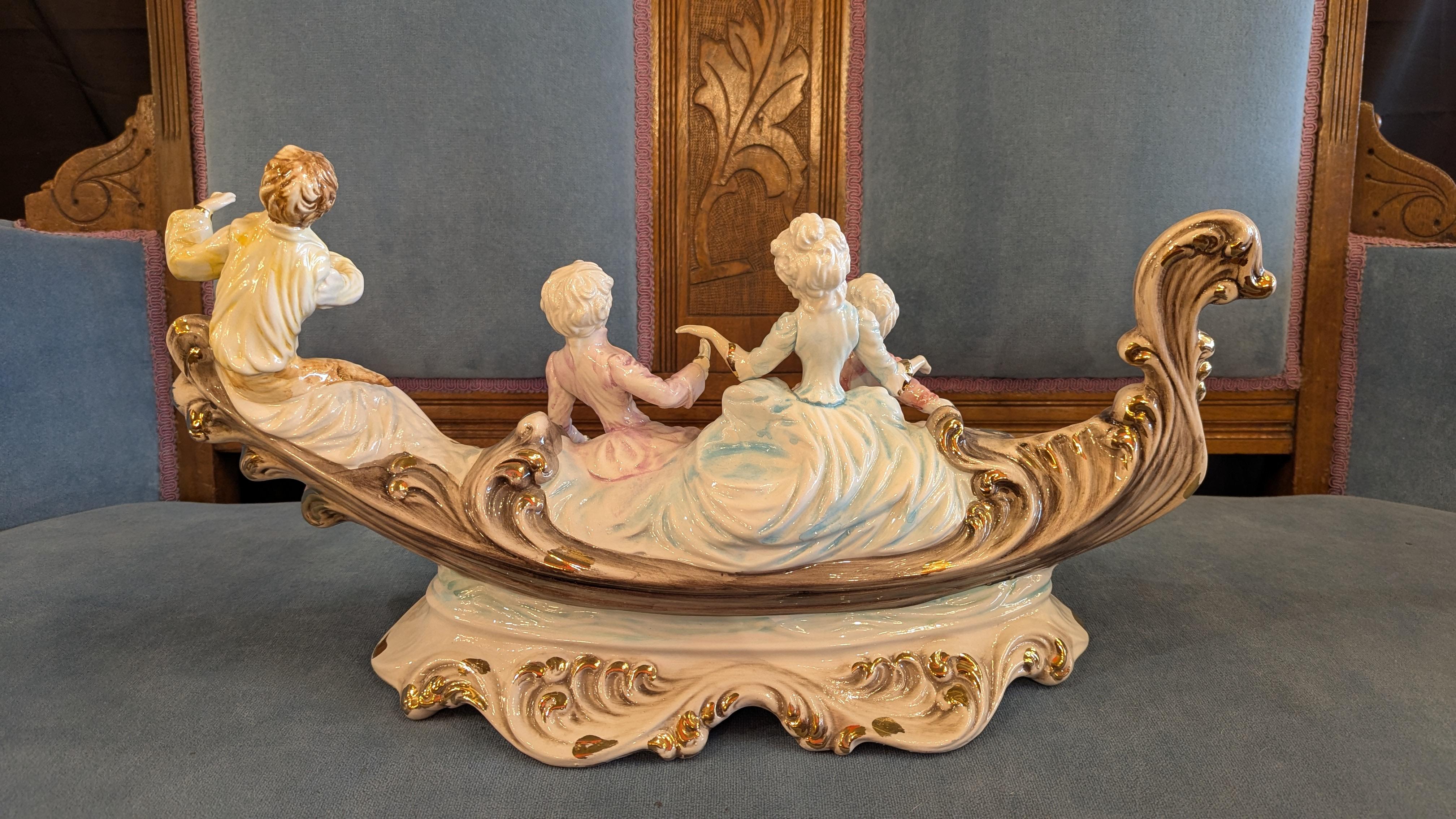 Scena di gondola in stile Capodimonte in vendita 1