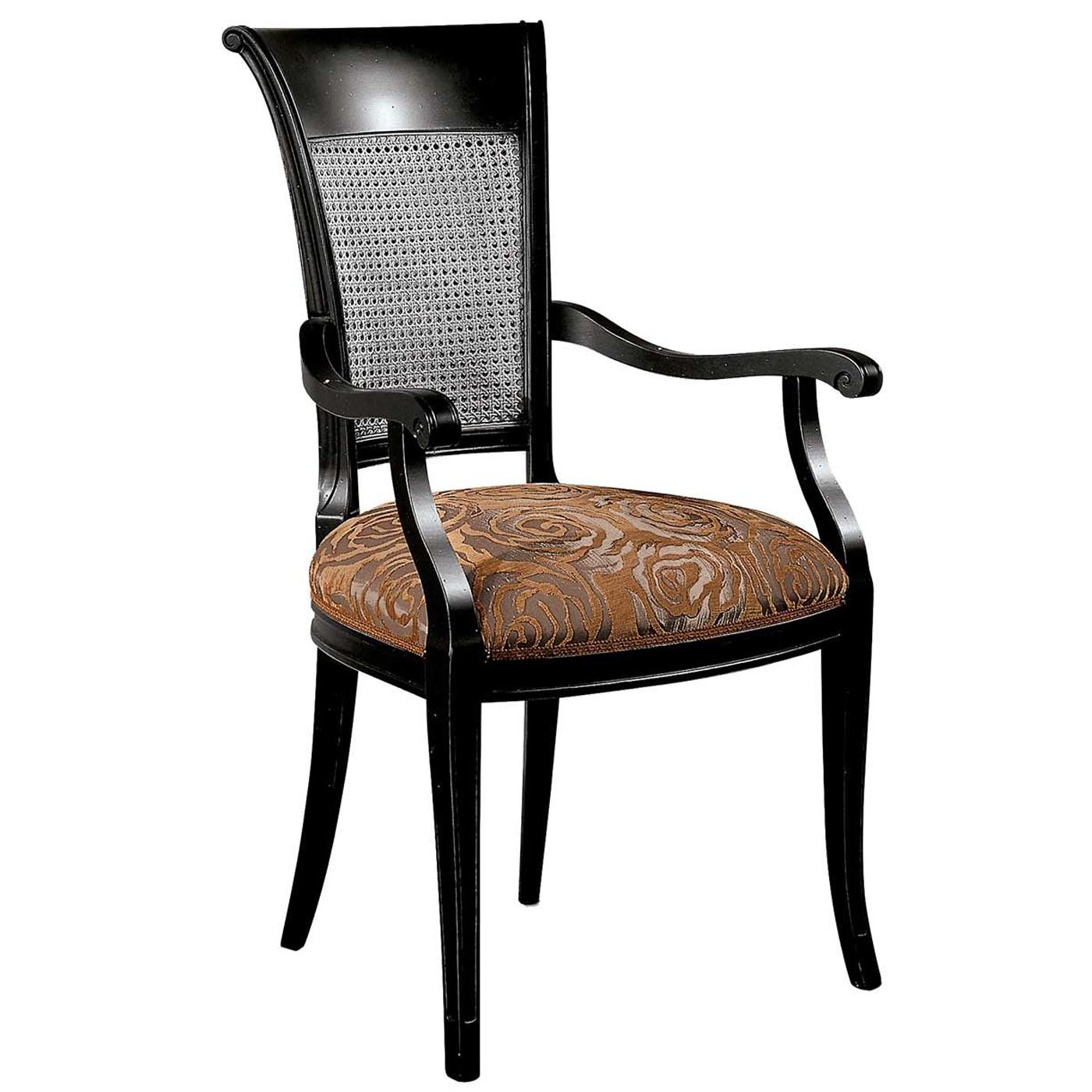 Capotavola Viennese Cane Chair with Armrests