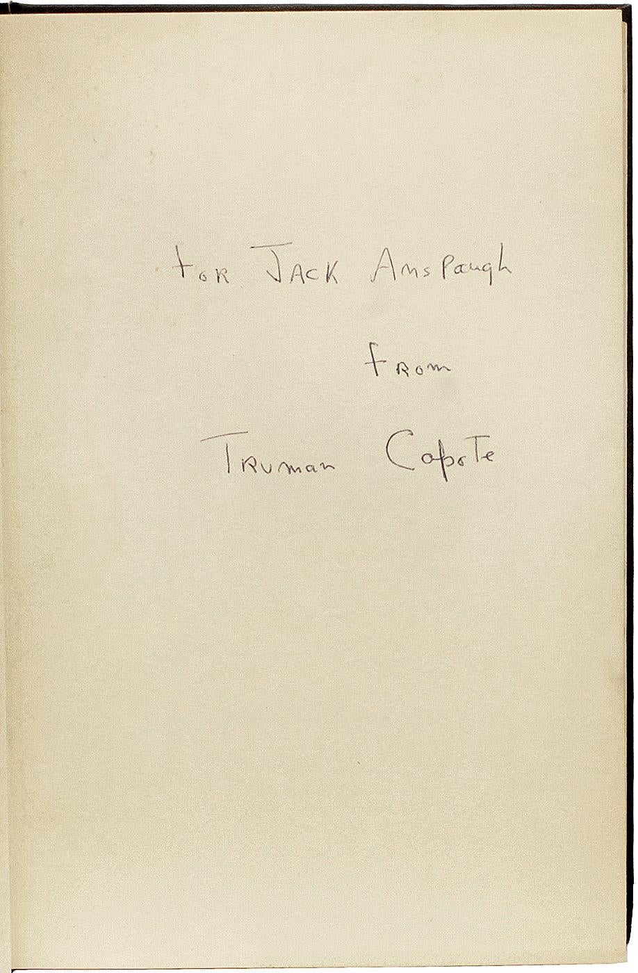 Tissu CAPOTE, Truman. A Tree Of Night (Un arbre de nuit) - 1949 - Première édition - COPY DE PRESENTATION. en vente