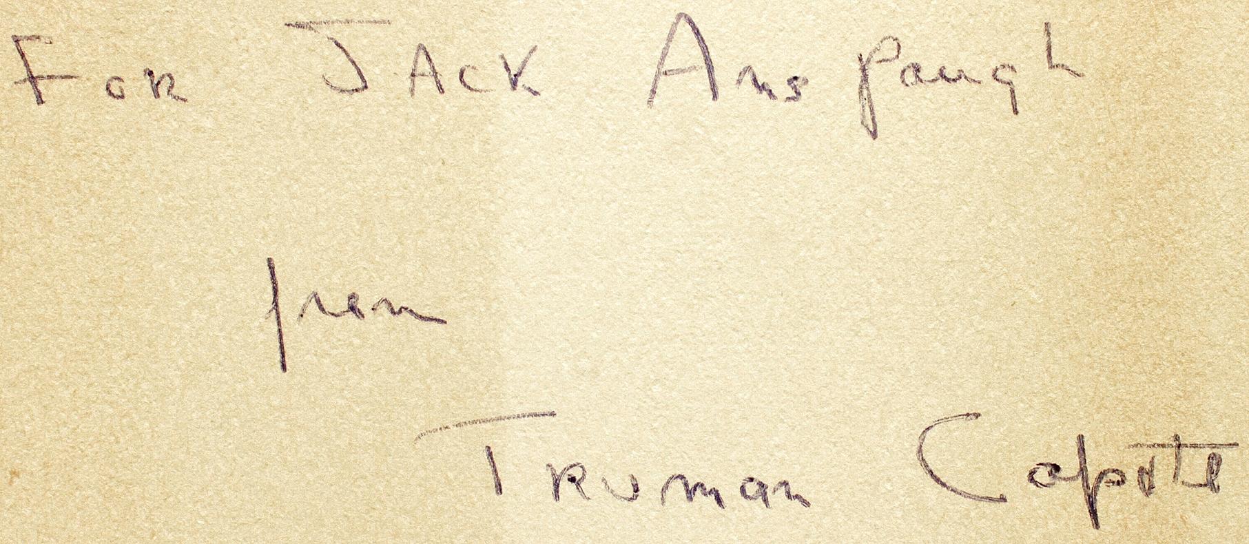CAPOTE, Truman. The Grass Harp. - 1951 - Première édition - COPY DE PRESENTATION. en vente 1