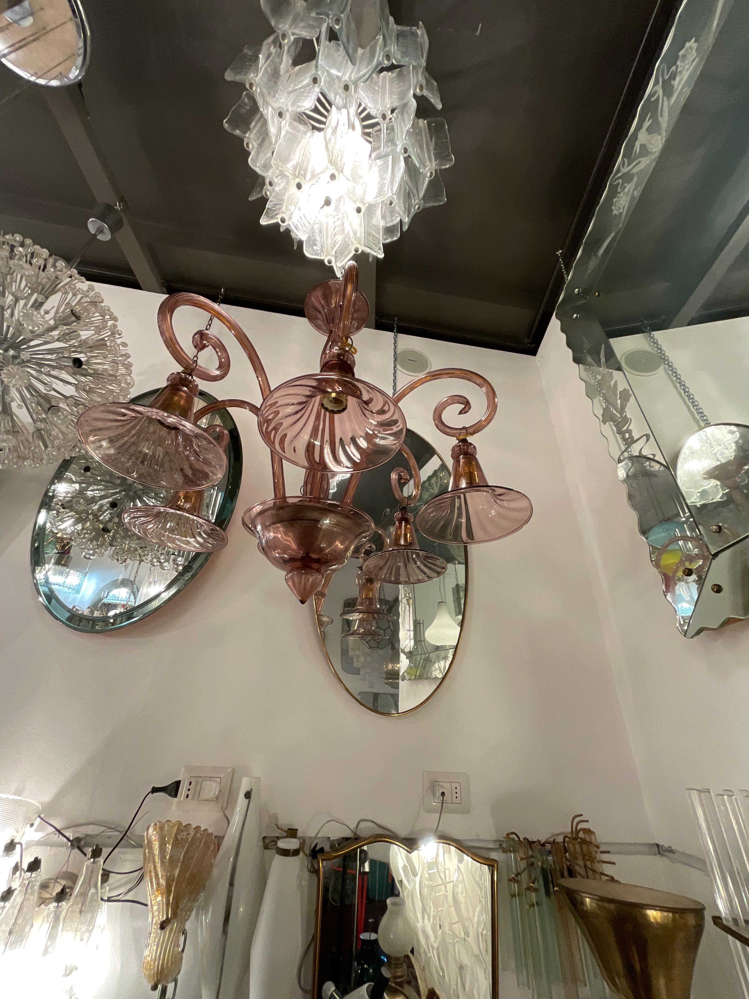 CAPPELLIN - Lámpara de cristal soplado de 6 luces - Murano 1930 en venta 6