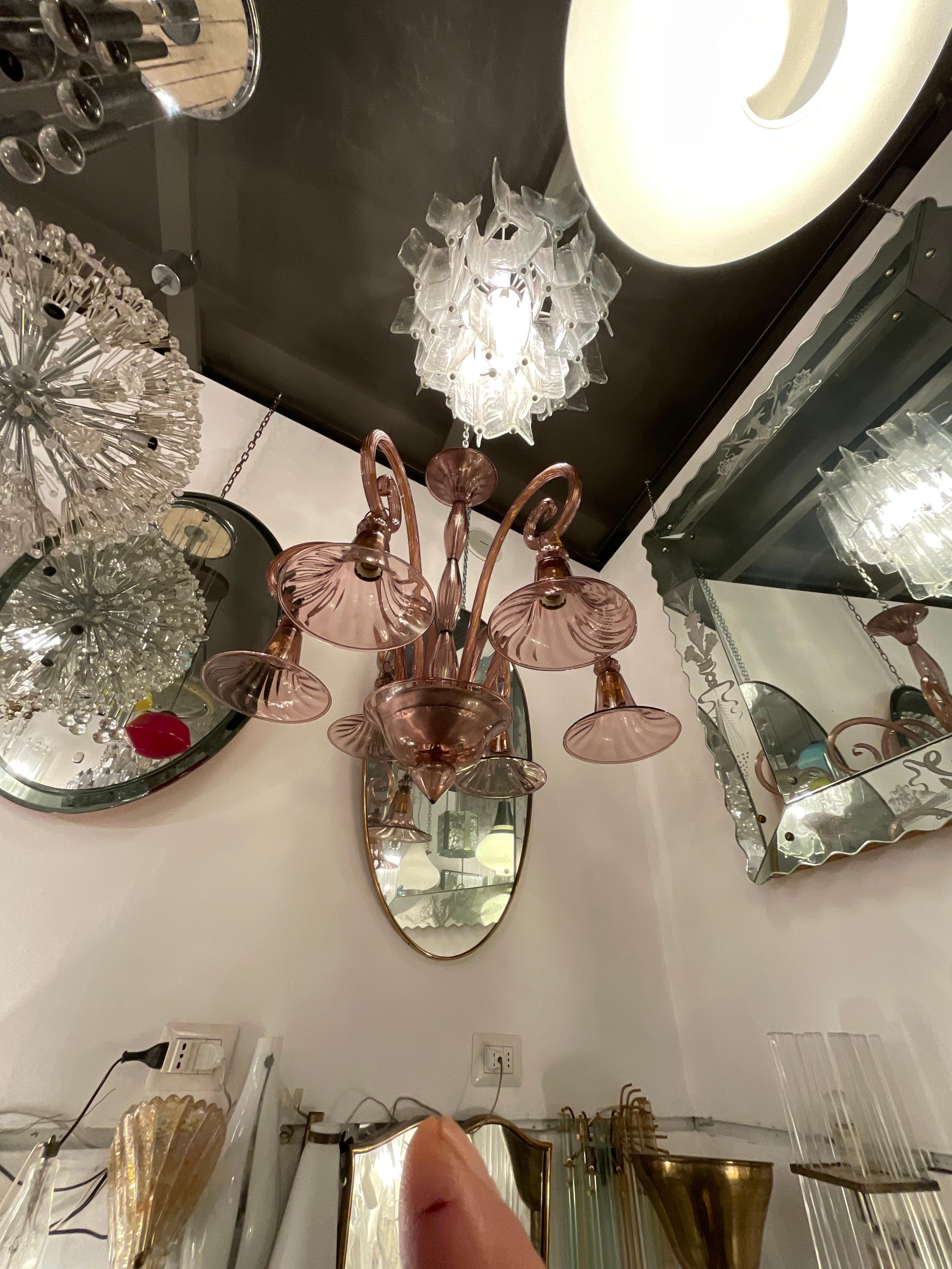 CAPPELLIN - Lámpara de cristal soplado de 6 luces - Murano 1930 Otro en venta