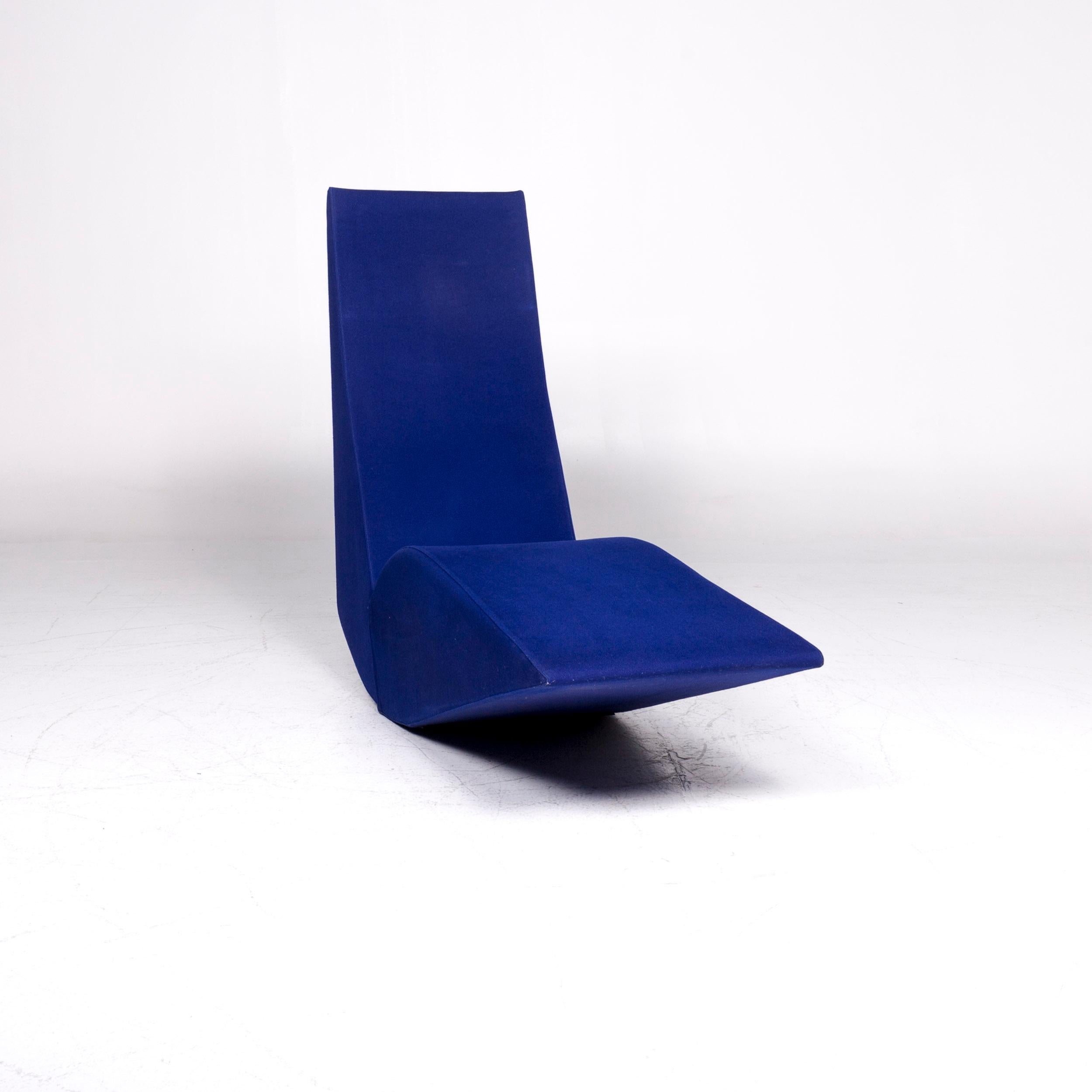 Cappellini Bird Fabric Lounger Blue Tom Dixon Armchair im Zustand „Hervorragend“ in Cologne, DE