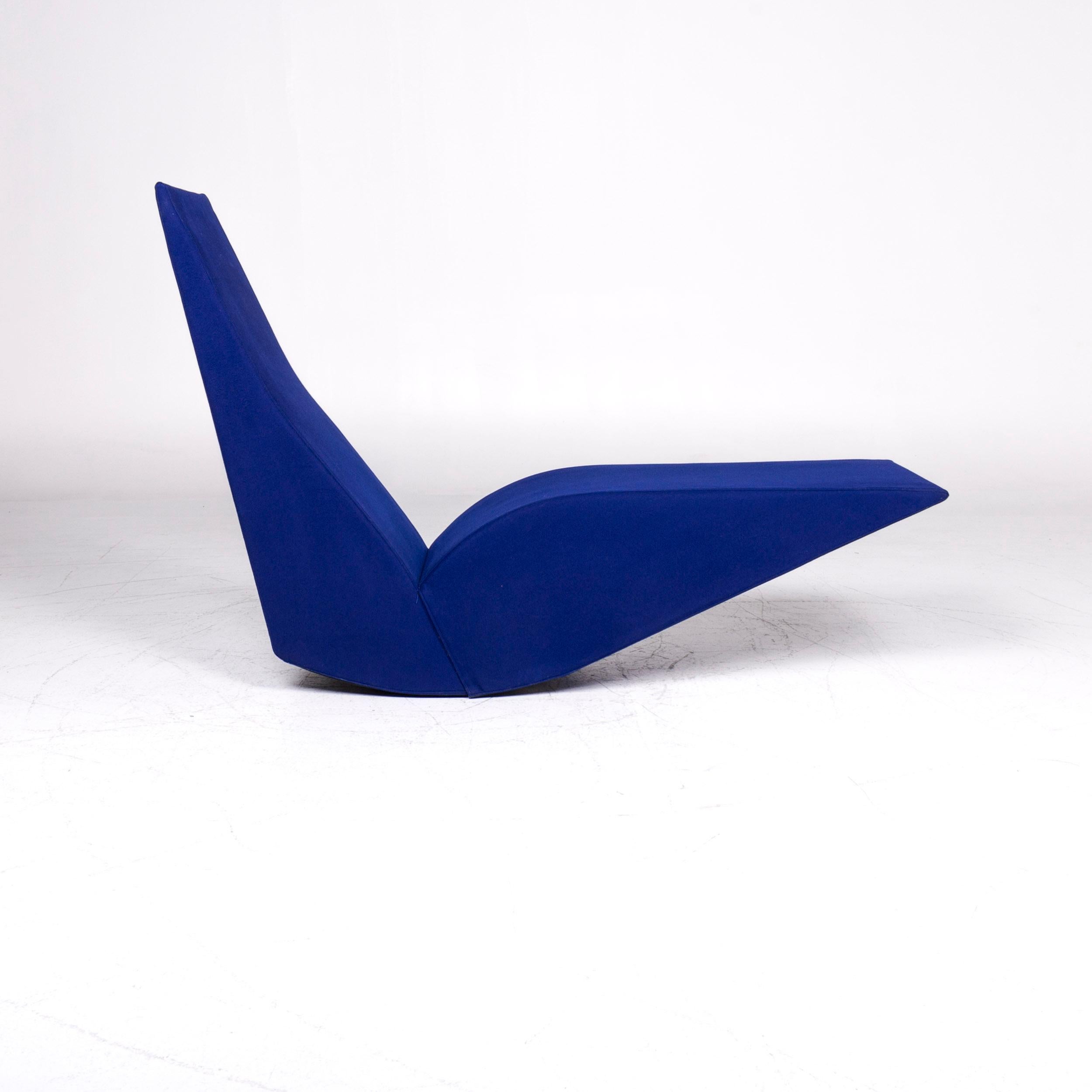 Cappellini Bird Fabric Lounger Blue Tom Dixon Armchair 2