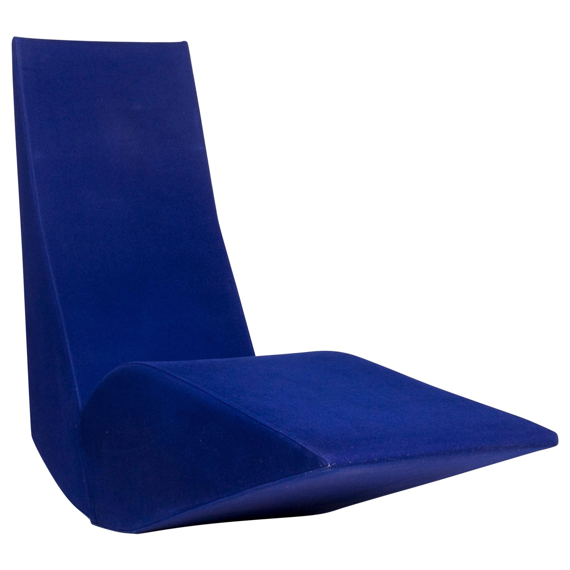 Cappellini Bird Fabric Lounger Blue Tom Dixon Armchair