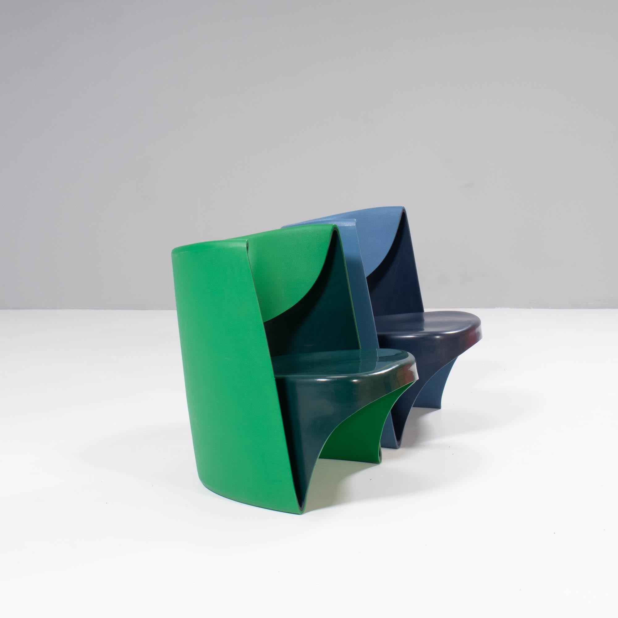 Designed by Ron Arad for Cappellini in 2002, the ‘Nino Rota’ chair is named after the famous Italian composer.

Constructed from twin walled moulded plastic, the chairs have a rounded silhouette with a textured outer shell and smooth interior and