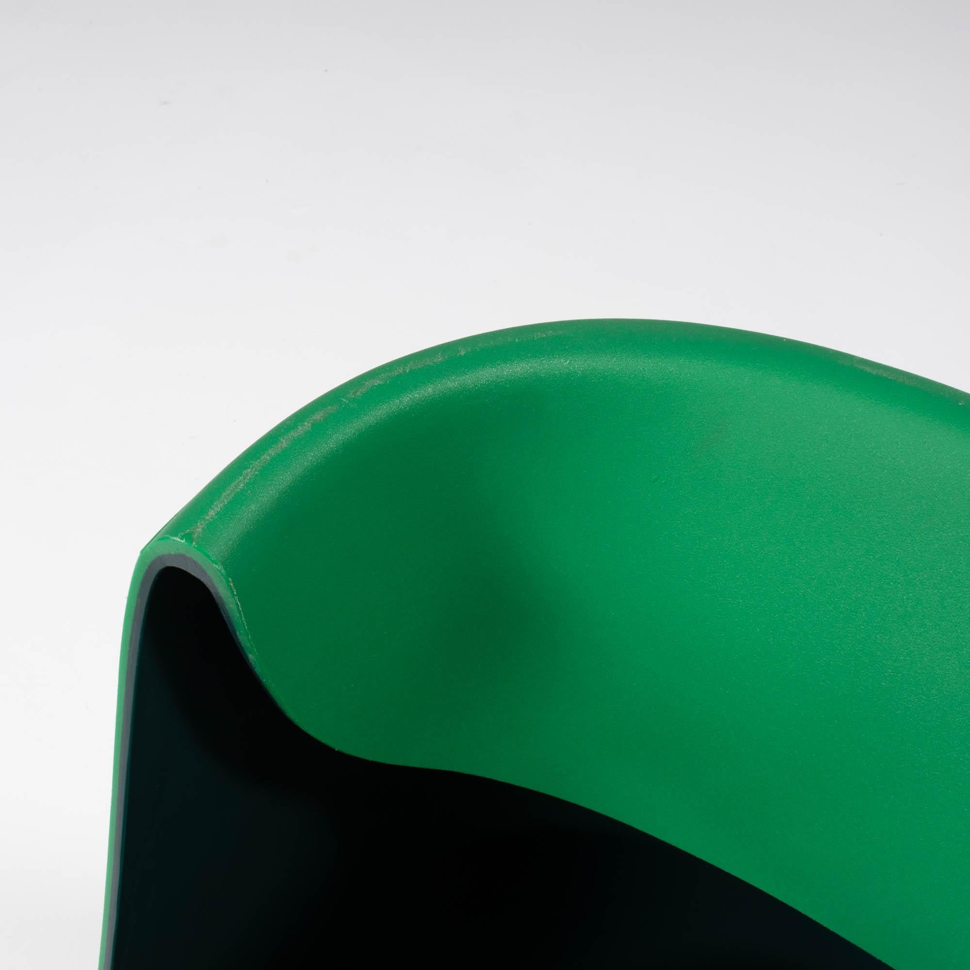 Cappellini by Ron Arad ‘Nino Rota’ Blue & Green Chairs, Set of 2 3