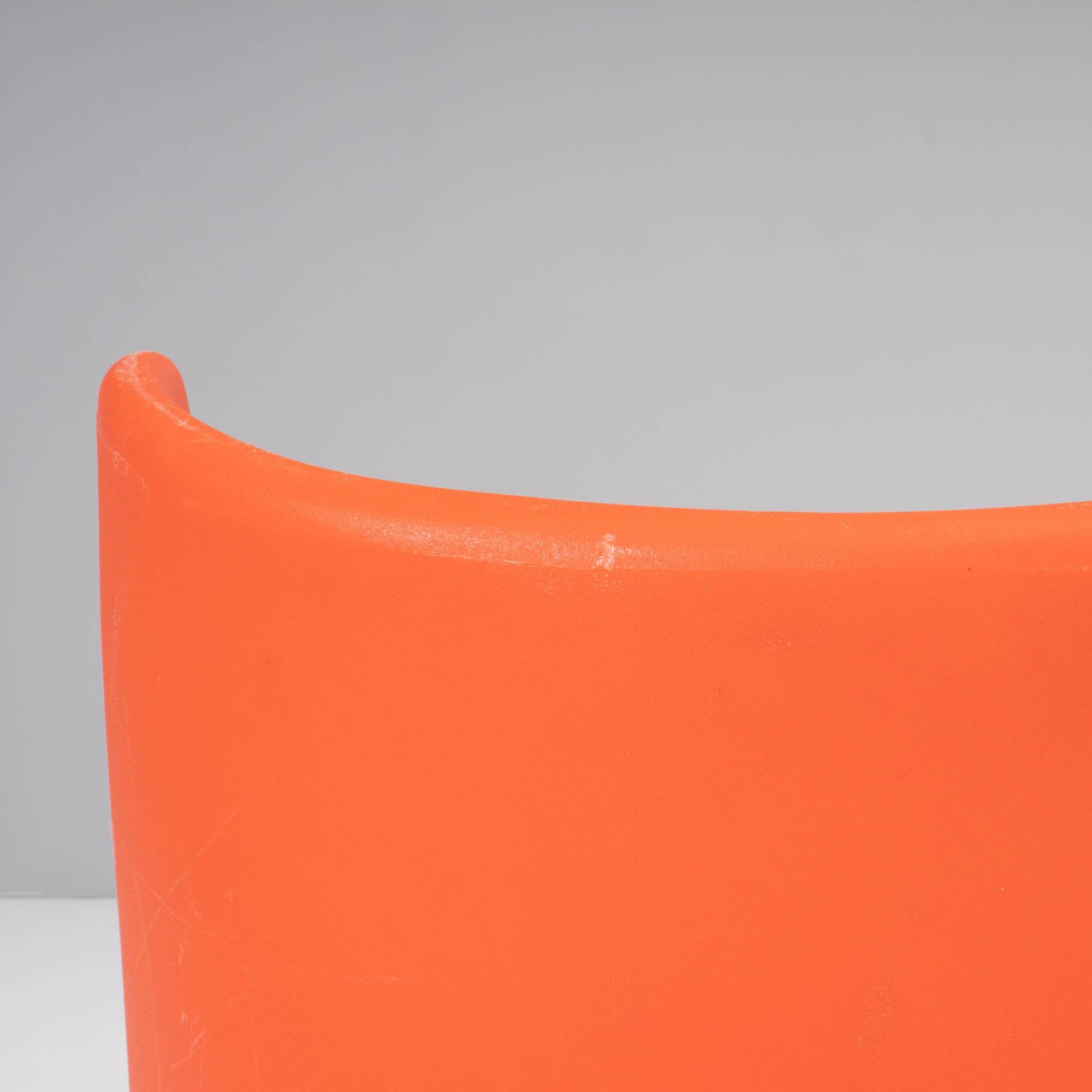 Cappellini by Ron Arad ‘Nona Rota’ Plastic Orange Armchairs, Set of 2 3
