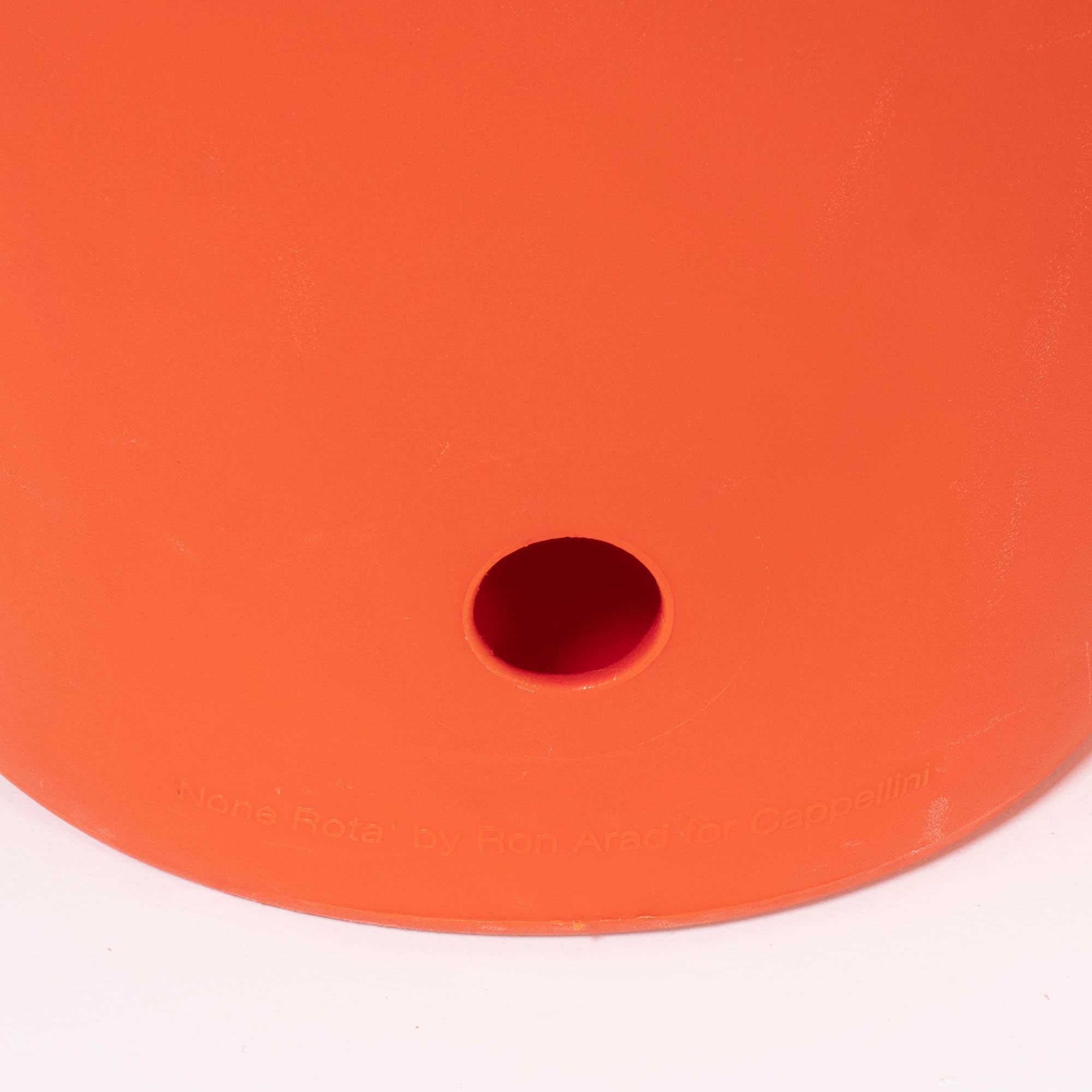 Contemporary Cappellini by Ron Arad ‘Nona Rota’ Plastic Orange Armchairs, Set of 2