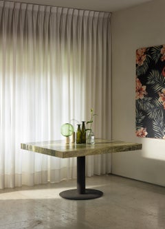 Matteo Zorzenoni Crystal Ball Single Vase in Ash and Green Glass for Cappellini