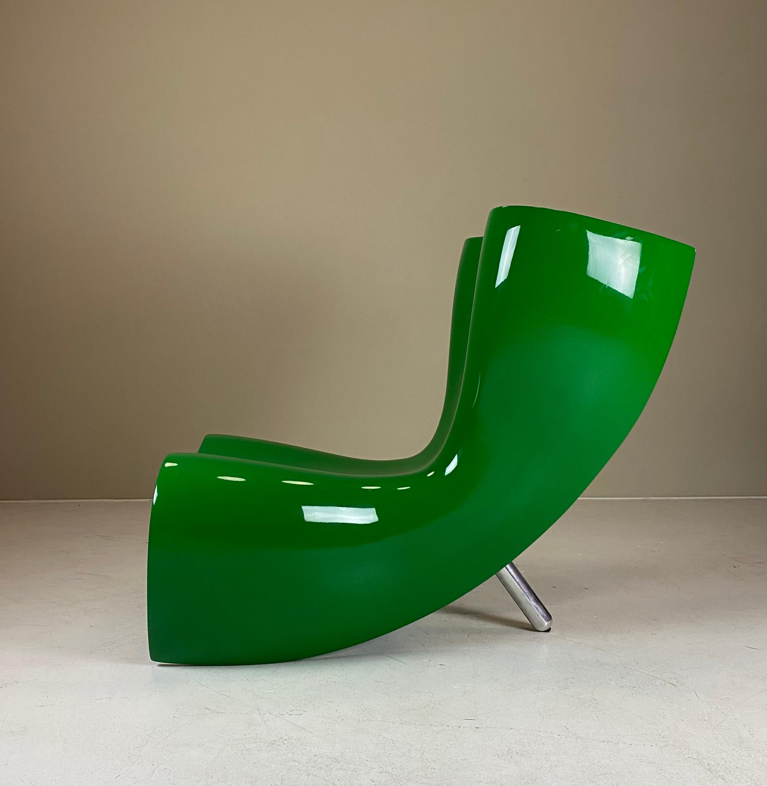 Aluminum Cappellini Felt Chair by Marc Newson For Sale